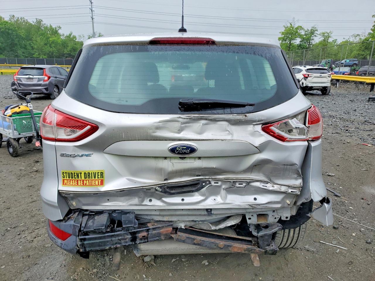 2015 Ford Escape S Silver vin: 1FMCU0F75FUA37872