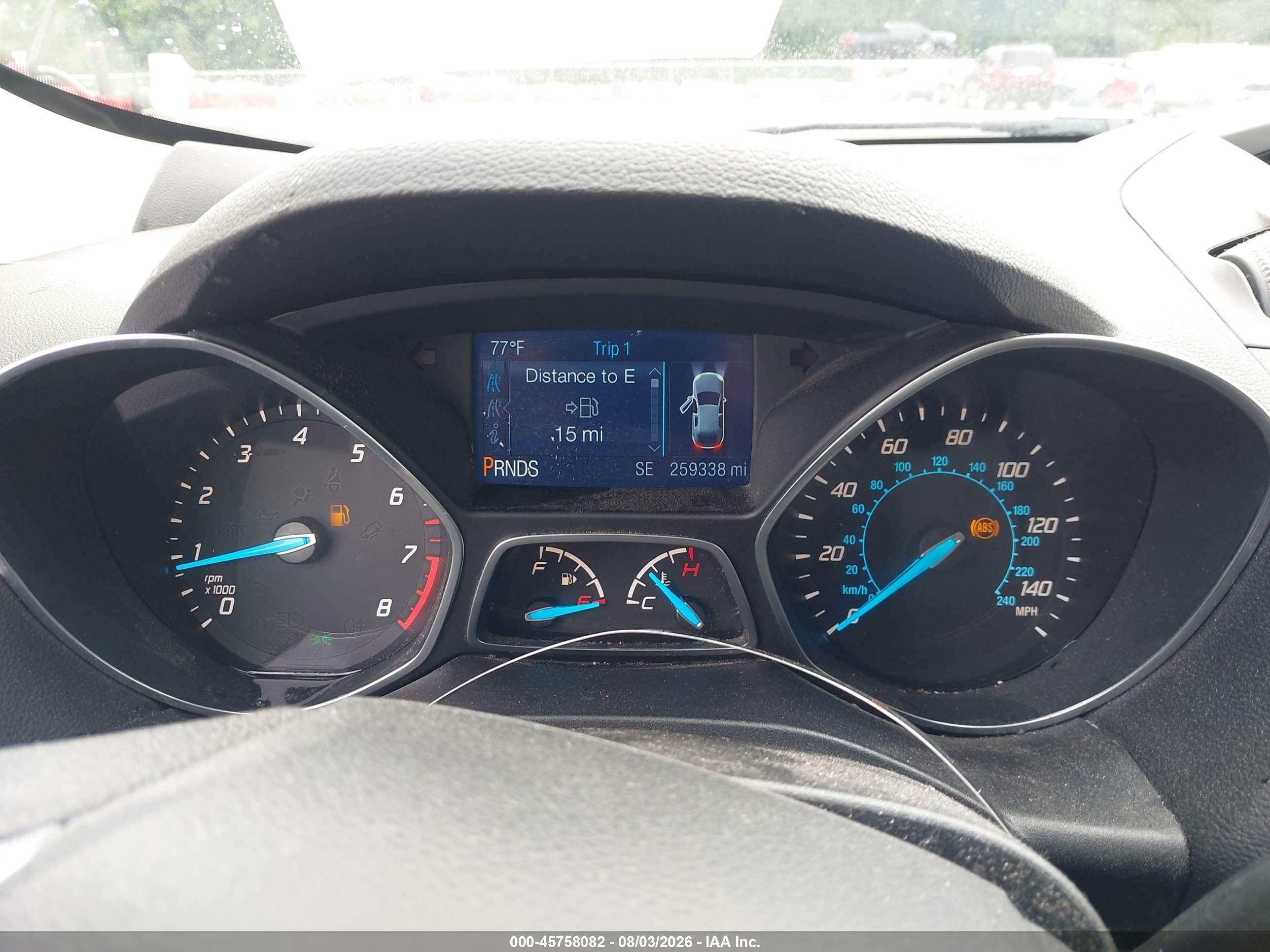 2015 Ford Escape S White vin: 1FMCU0F75FUA45888