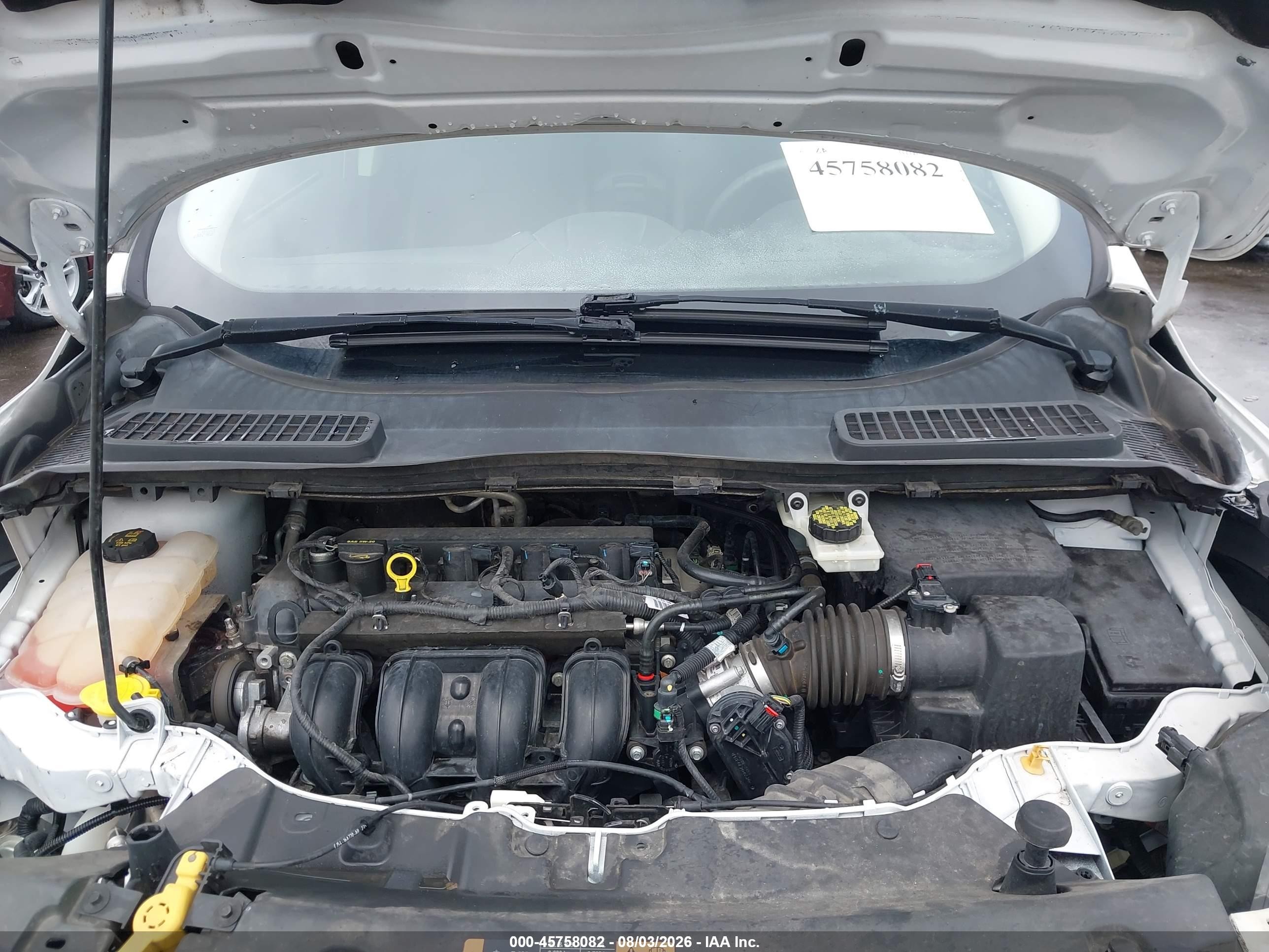 2015 Ford Escape S White vin: 1FMCU0F75FUA45888