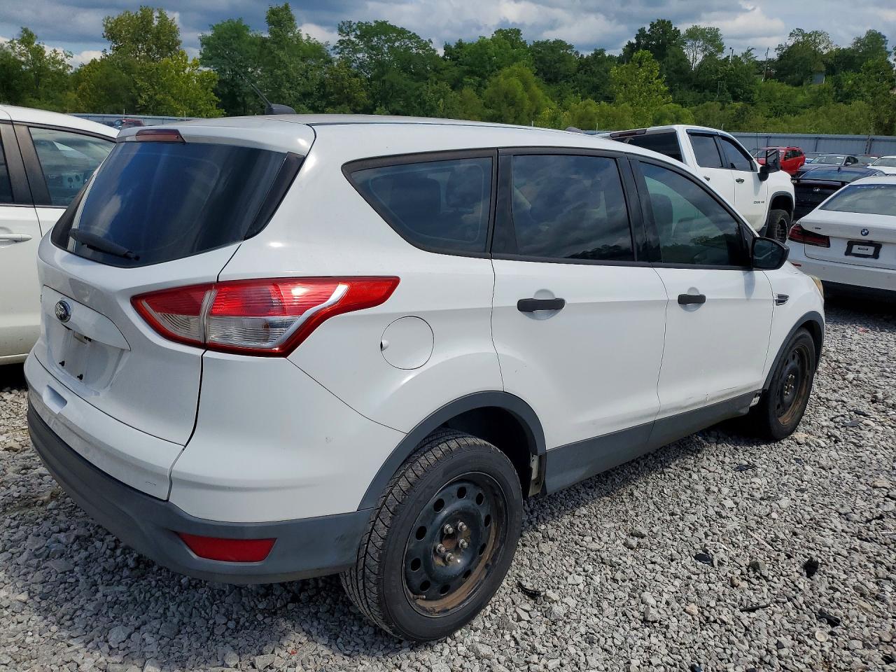 2015 Ford Escape S White vin: 1FMCU0F75FUA87817