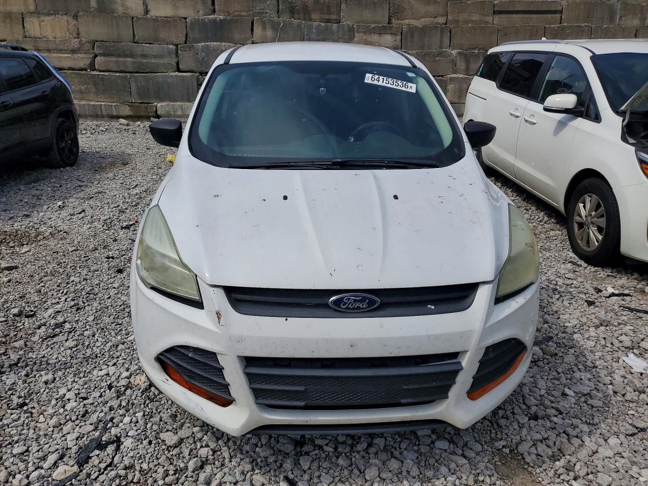 2015 Ford Escape S White vin: 1FMCU0F75FUA87817