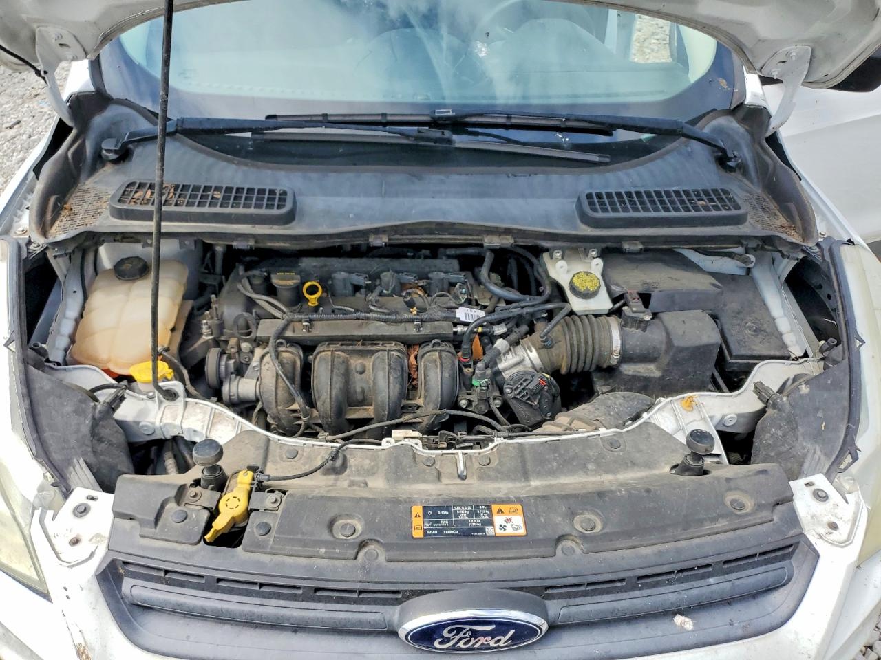 2015 Ford Escape S White vin: 1FMCU0F75FUA87817