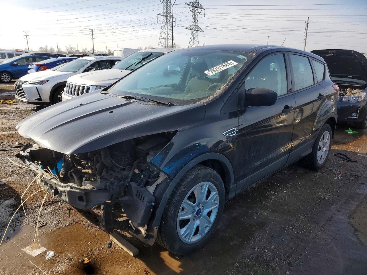 2015 Ford Escape S Black vin: 1FMCU0F75FUA91446