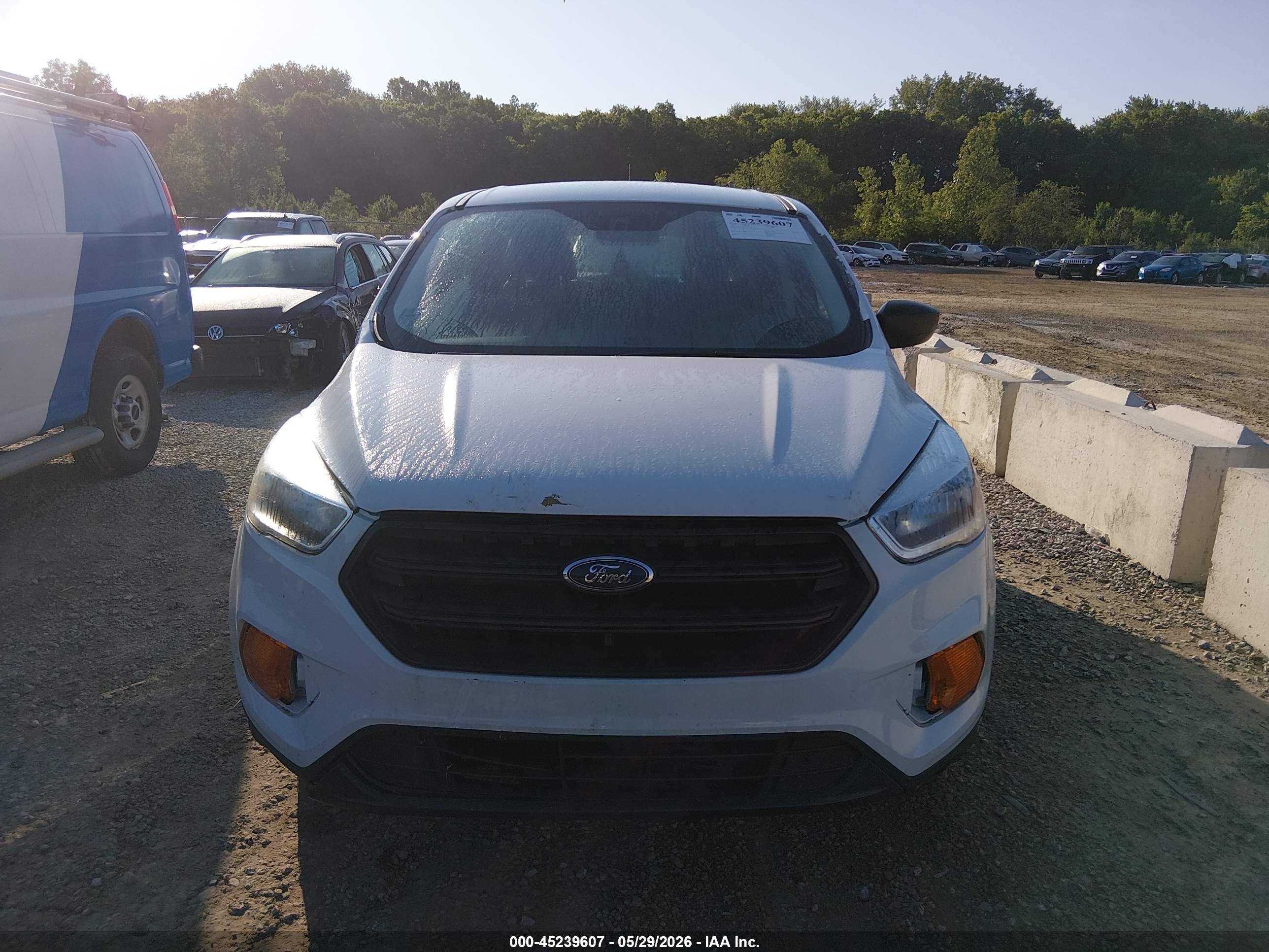 2017 Ford Escape S White vin: 1FMCU0F75HUD25992