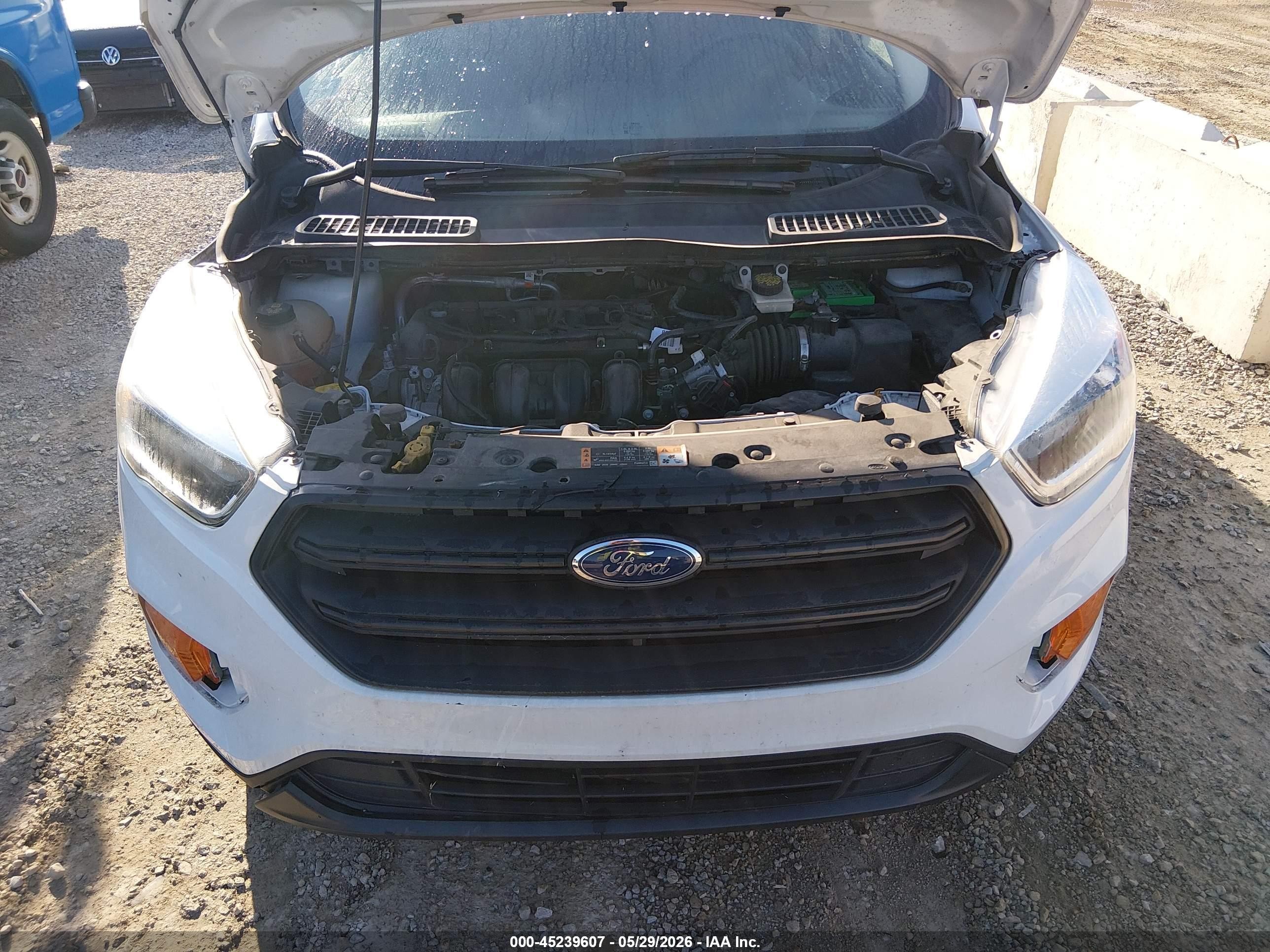 2017 Ford Escape S White vin: 1FMCU0F75HUD25992