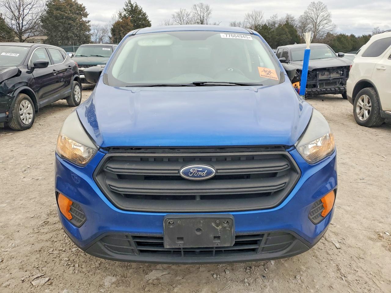 2018 Ford Escape S Blue vin: 1FMCU0F75JUB76408