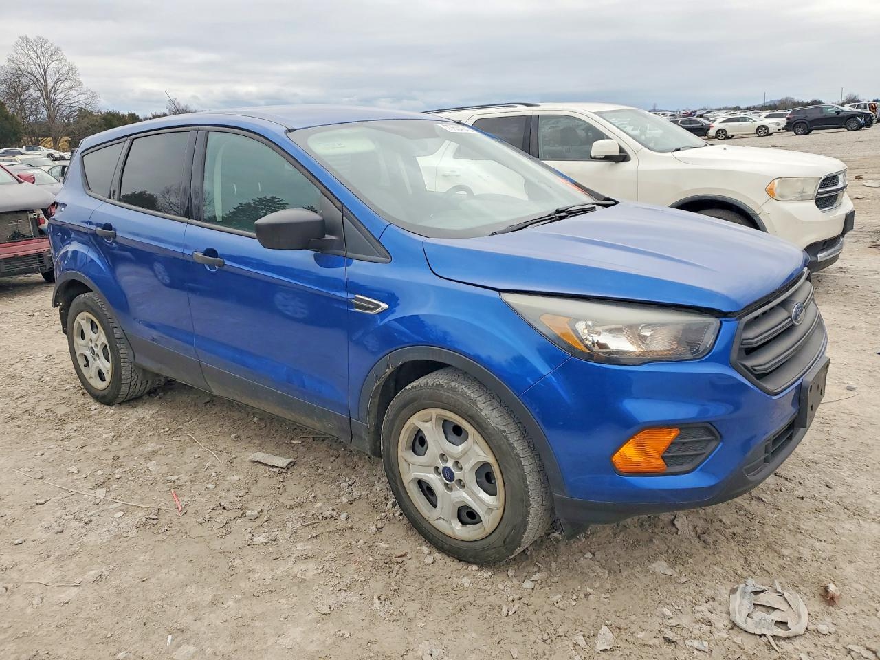 2018 Ford Escape S Blue vin: 1FMCU0F75JUB76408
