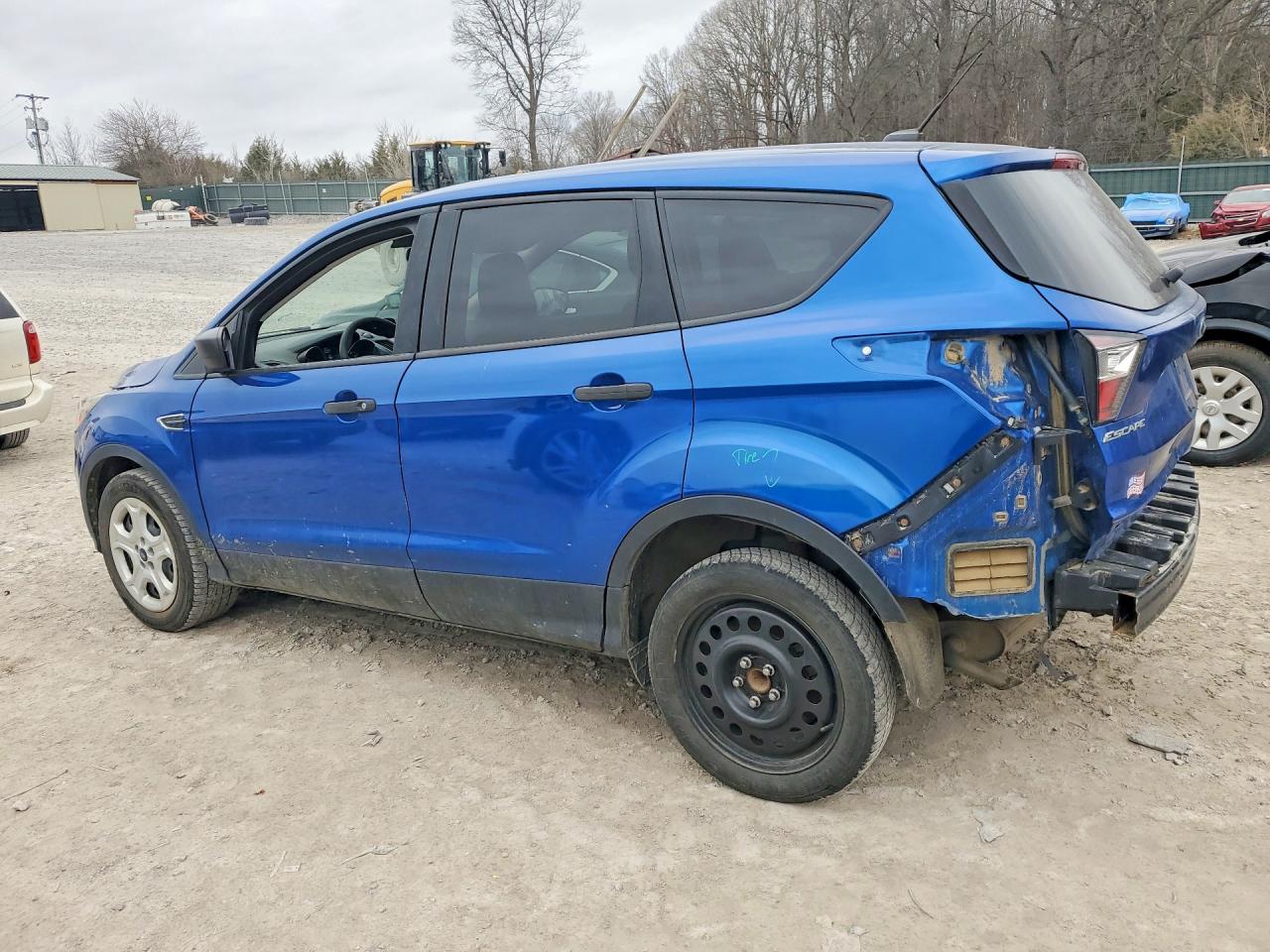 2018 Ford Escape S Blue vin: 1FMCU0F75JUB76408