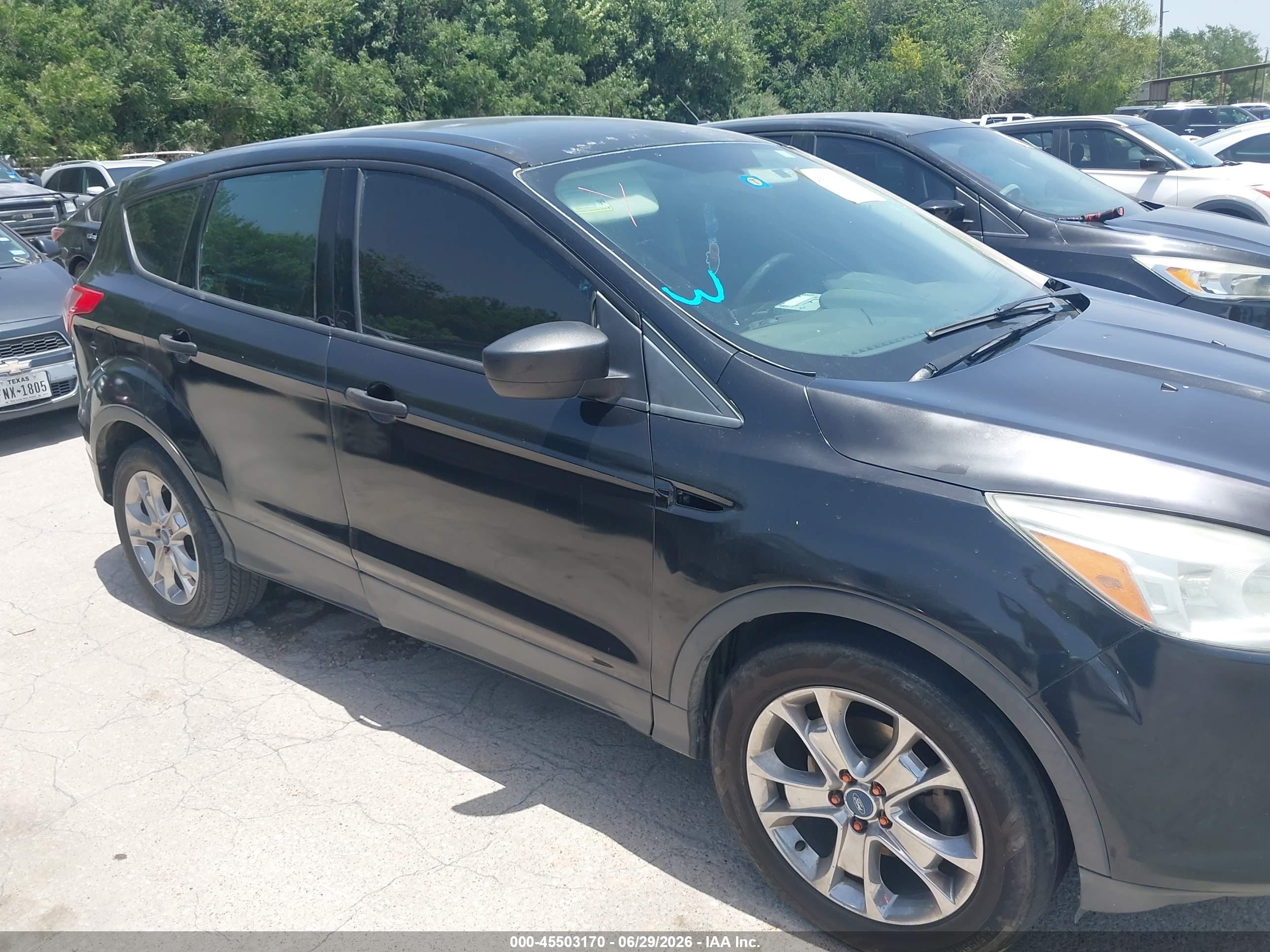 2013 Ford Escape S Black vin: 1FMCU0F76DUA74278