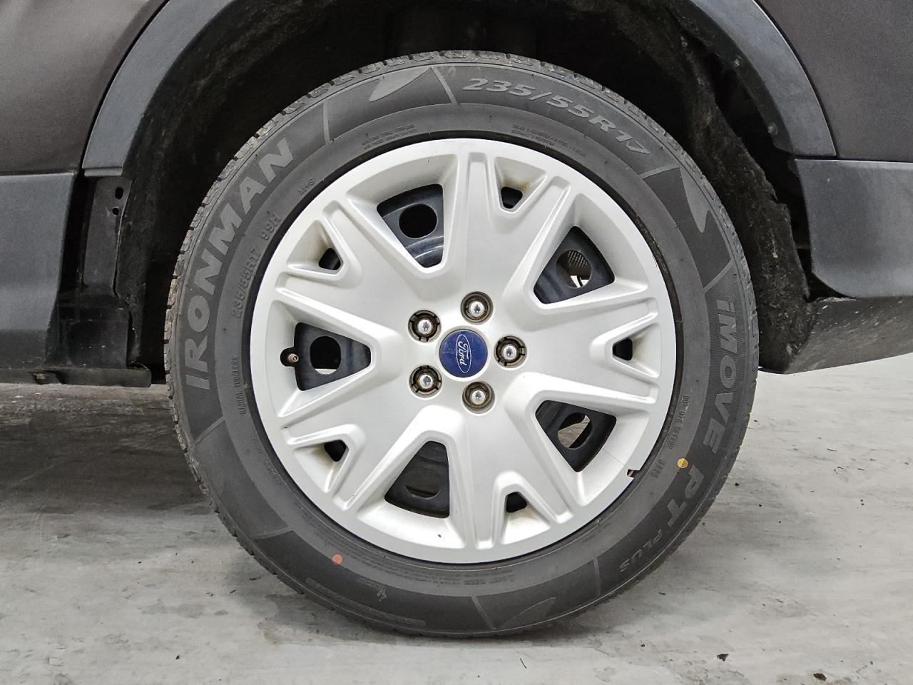 2013 Ford Escape S Black vin: 1FMCU0F76DUB65860 Damage: Left Rear Wheel Cover, Cracked, Replacement Required