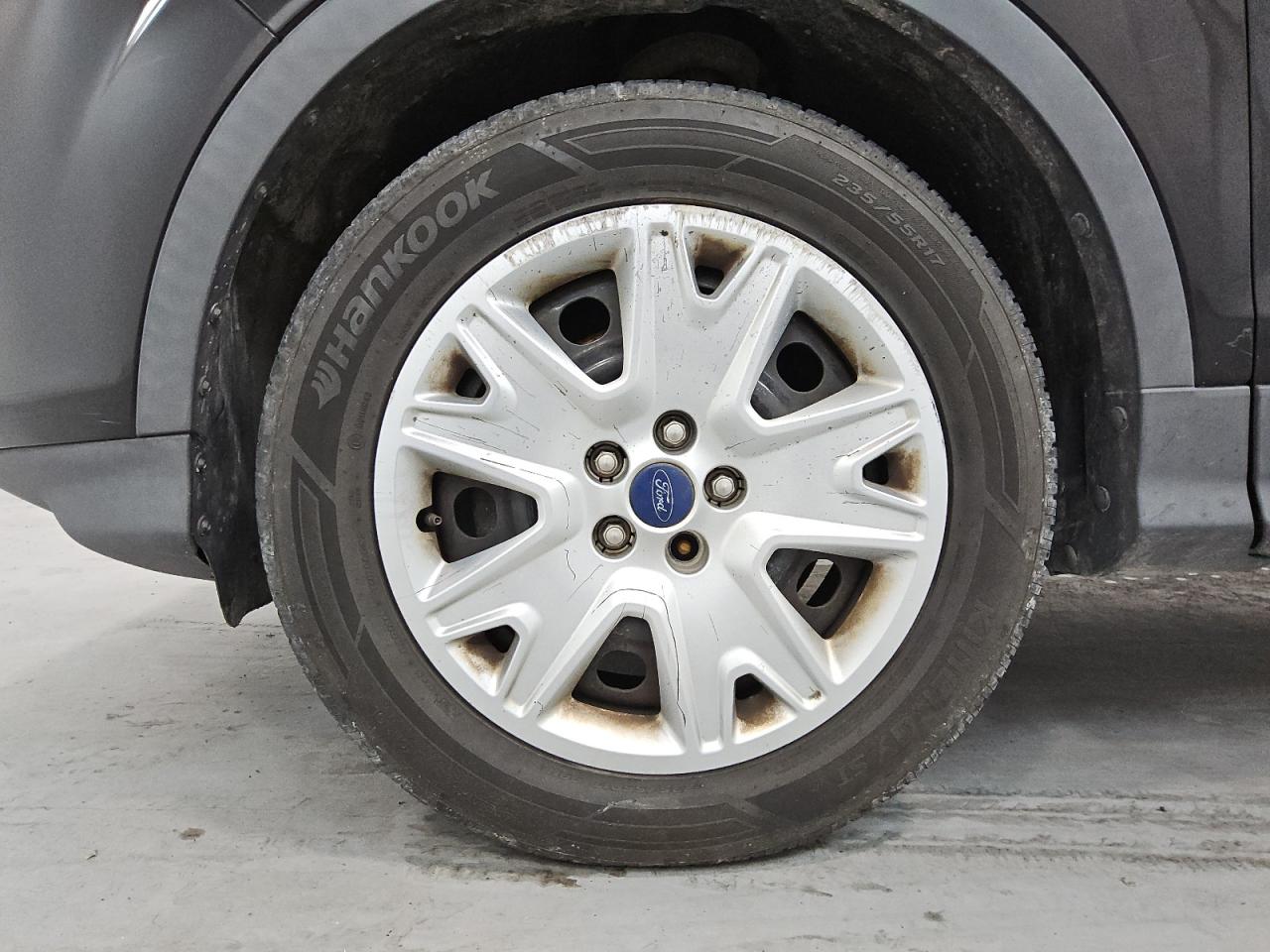 2013 Ford Escape S Black vin: 1FMCU0F76DUB65860 Damage: Left Front Wheel Cover, Curb Rash, > 12 Inches