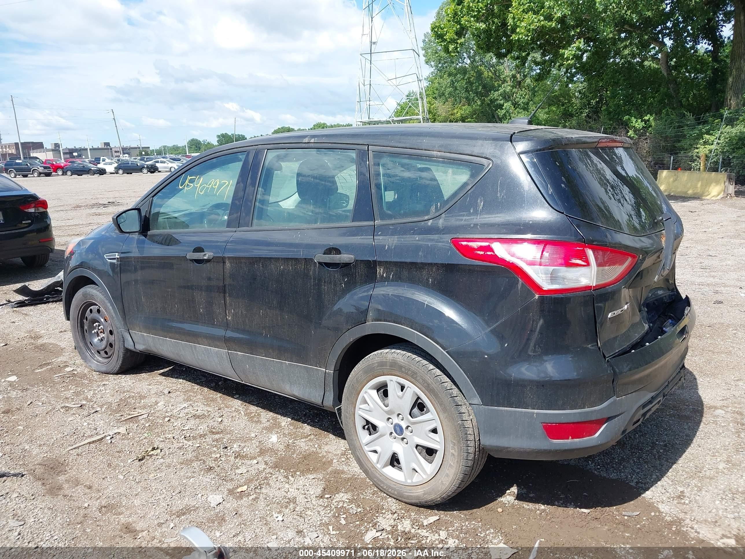 2013 Ford Escape S Black vin: 1FMCU0F76DUB82254