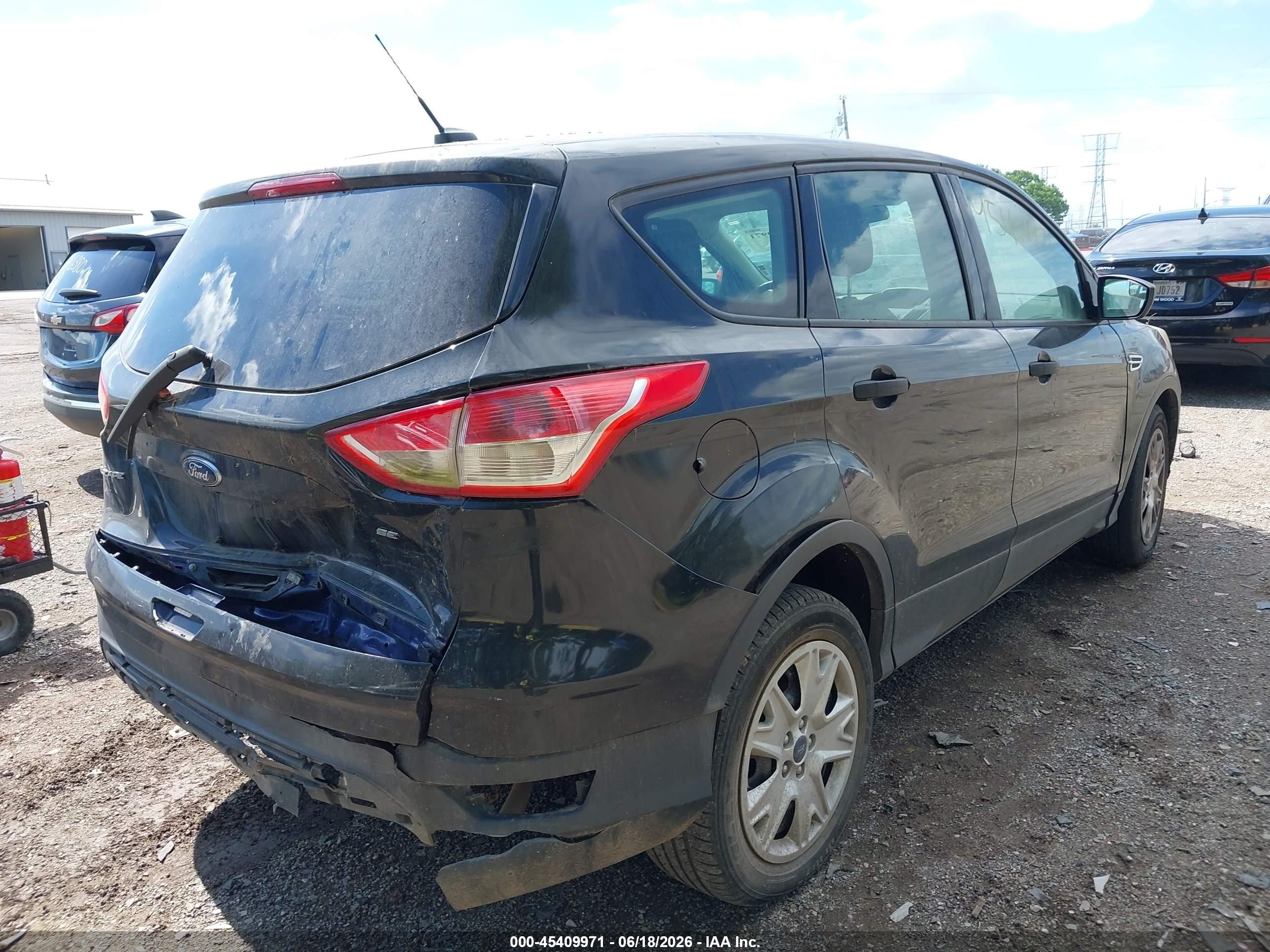 2013 Ford Escape S Black vin: 1FMCU0F76DUB82254