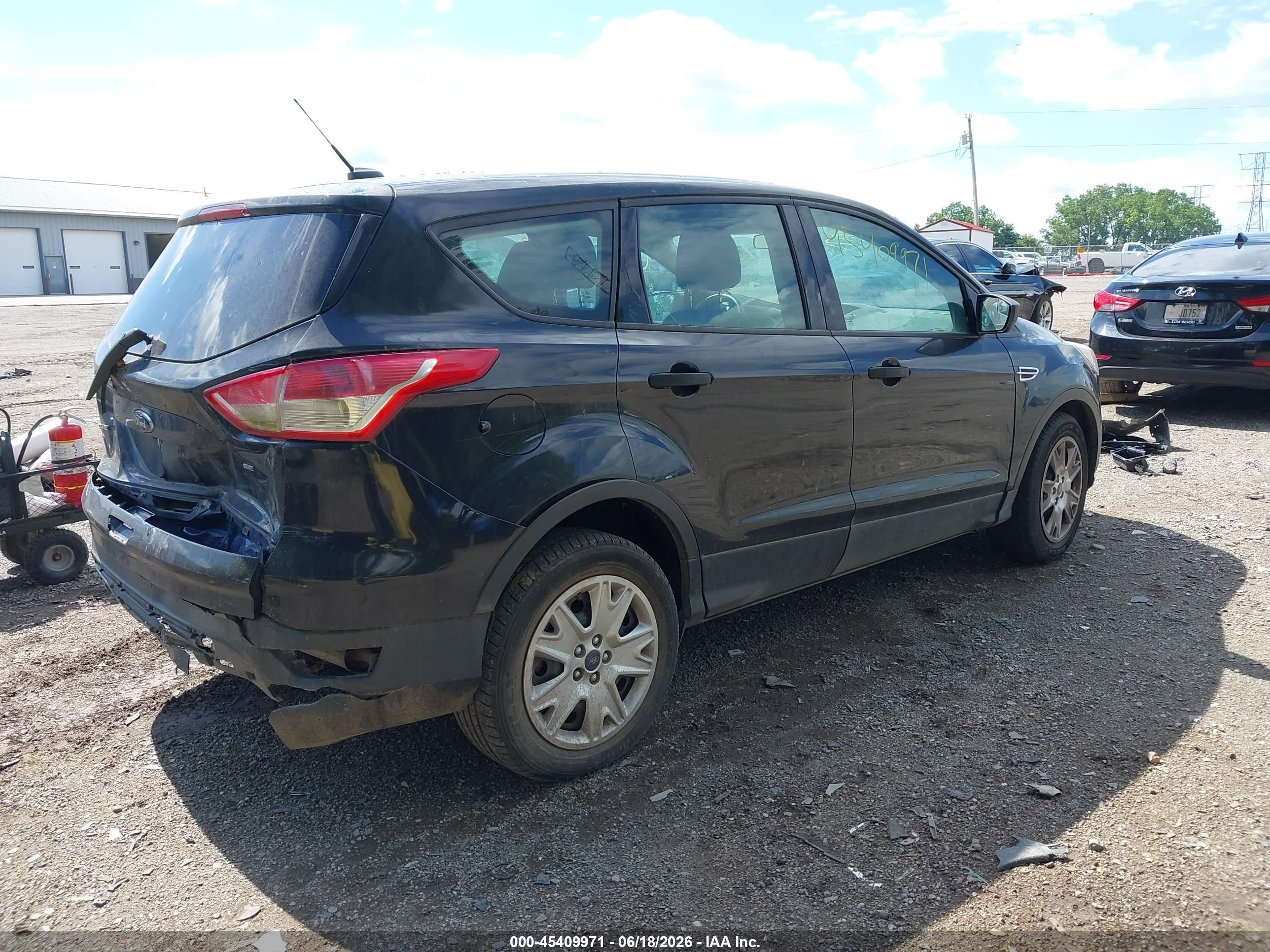 2013 Ford Escape S Black vin: 1FMCU0F76DUB82254