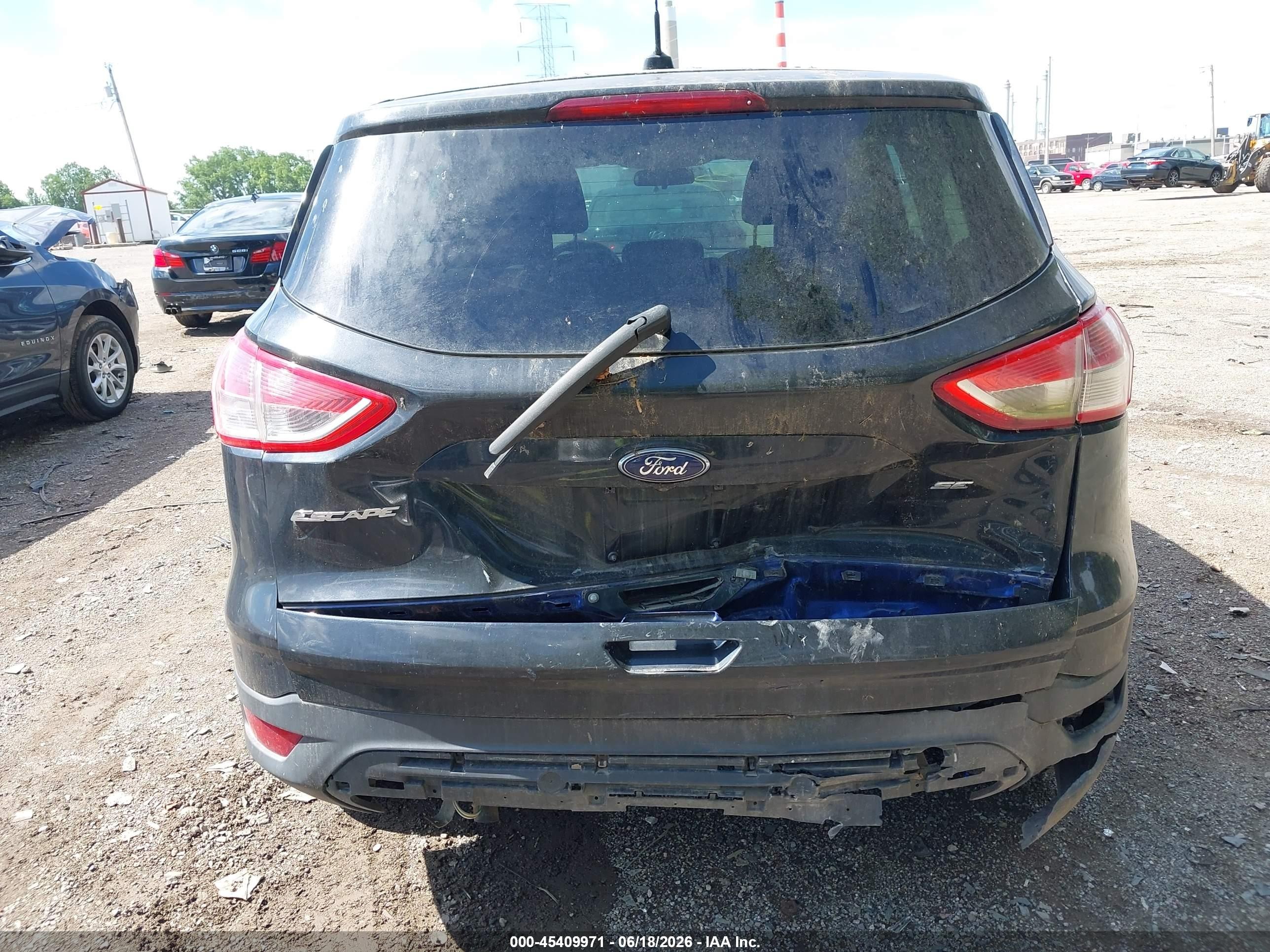 2013 Ford Escape S Black vin: 1FMCU0F76DUB82254