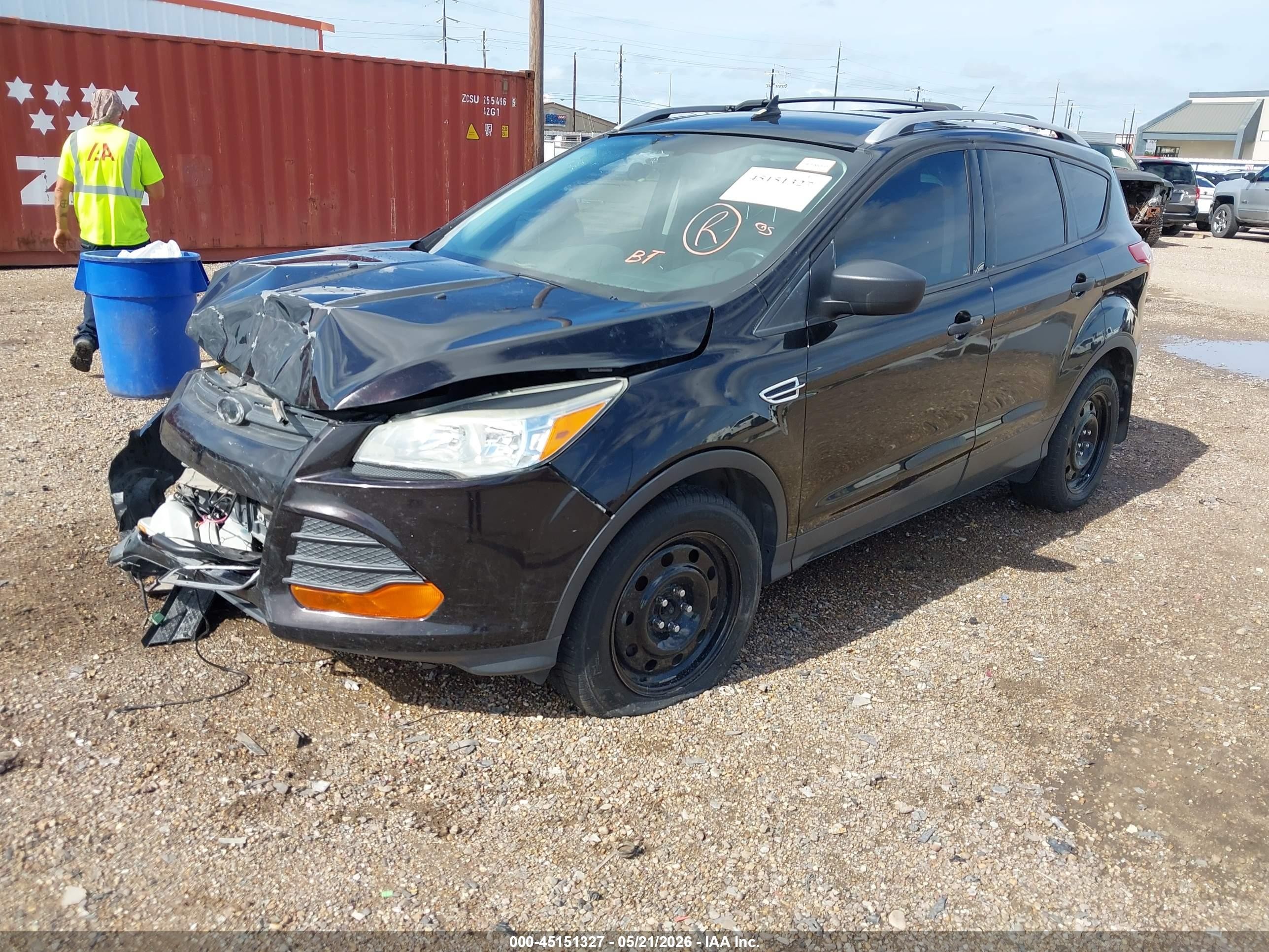 2013 Ford Escape S Black vin: 1FMCU0F76DUB95487