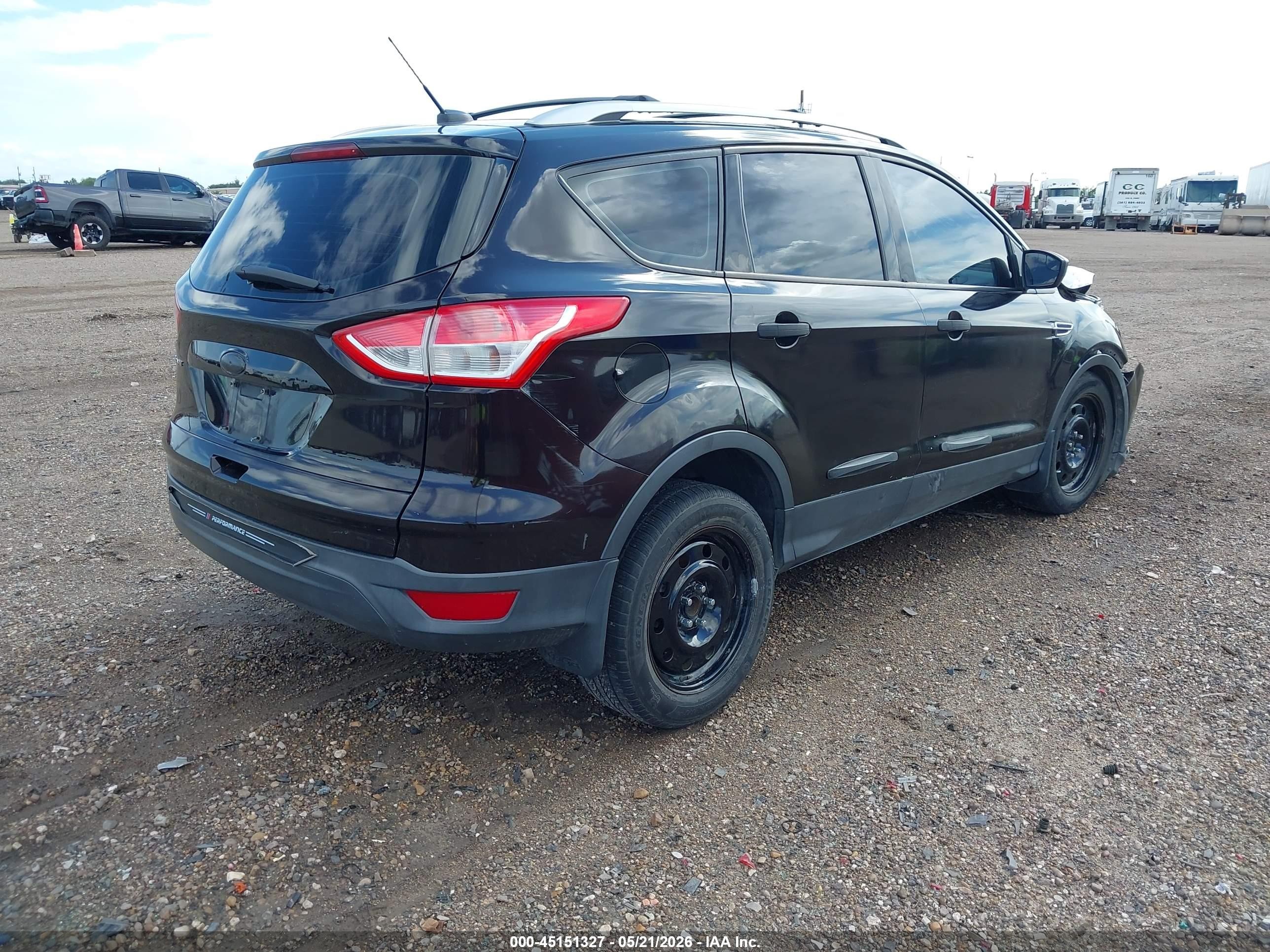 2013 Ford Escape S Black vin: 1FMCU0F76DUB95487