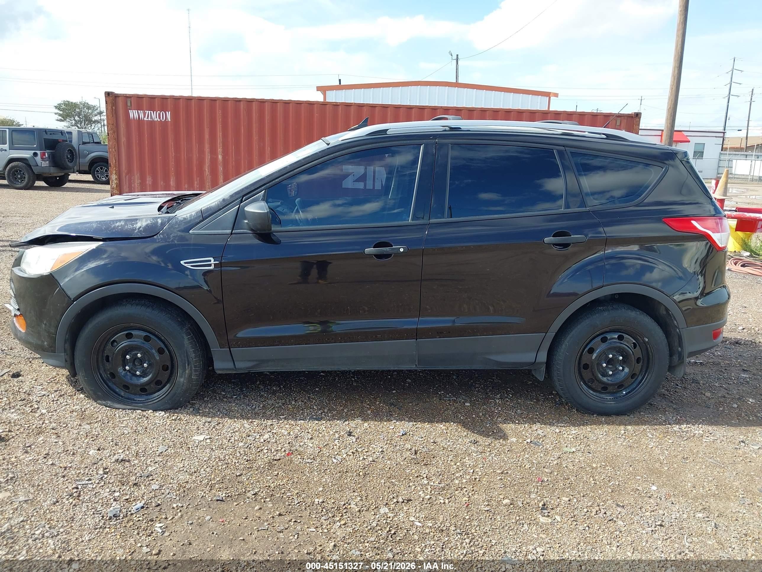 2013 Ford Escape S Black vin: 1FMCU0F76DUB95487