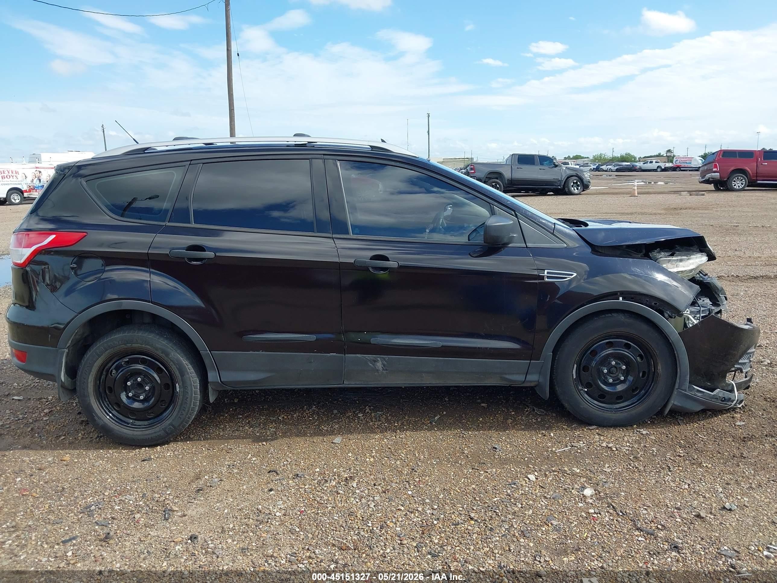 2013 Ford Escape S Black vin: 1FMCU0F76DUB95487