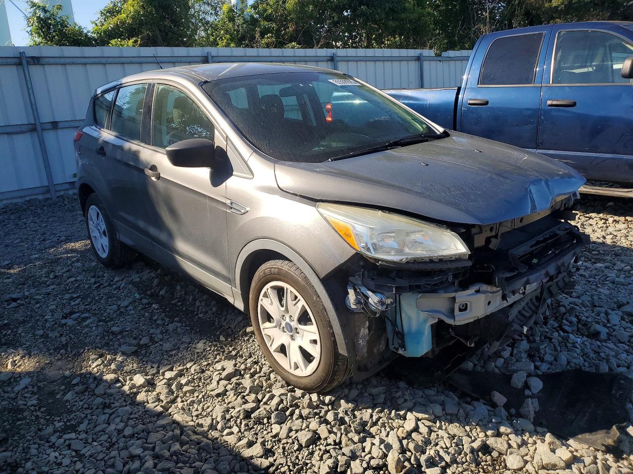 2014 Ford Escape S Gray vin: 1FMCU0F76EUC89628