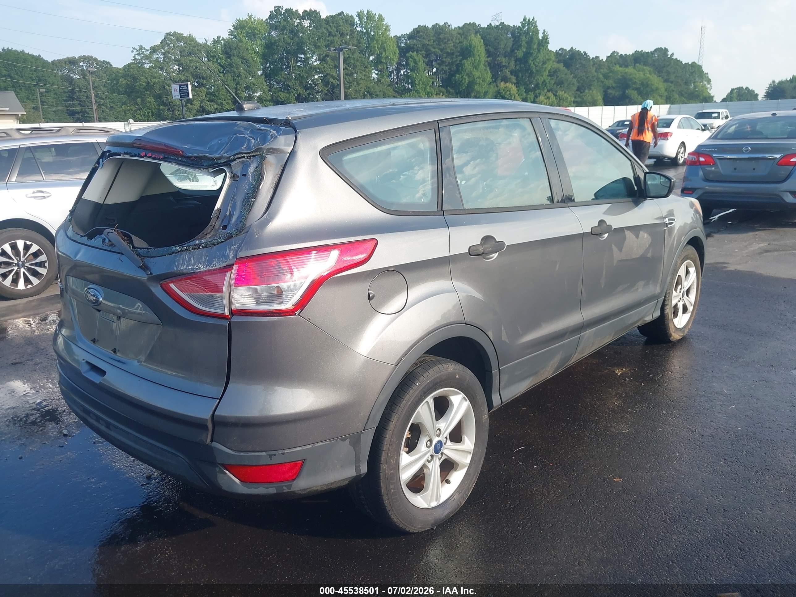 2014 Ford Escape S Серый vin: 1FMCU0F76EUD91639