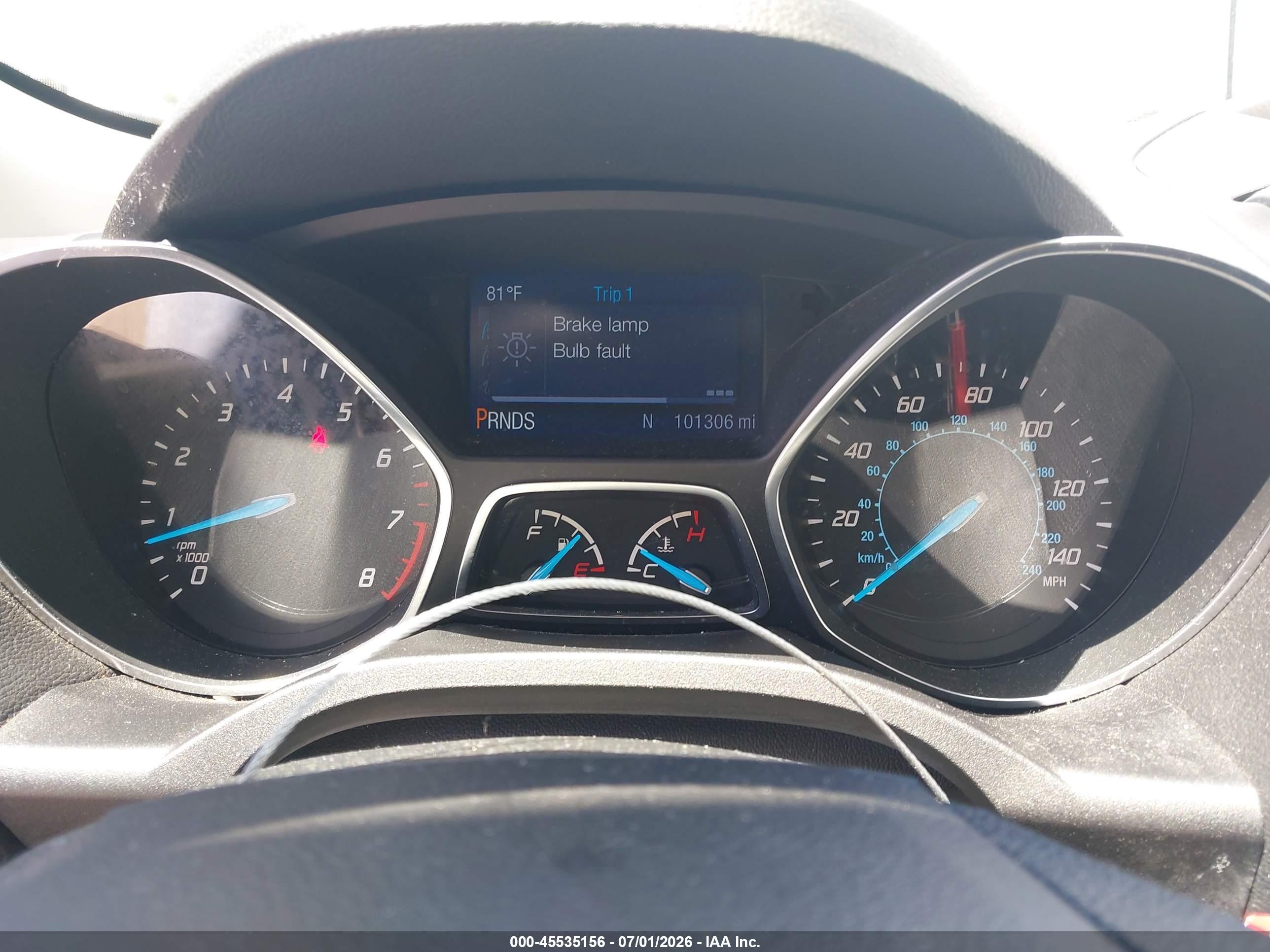 2015 Ford Escape S White vin: 1FMCU0F76FUB95718