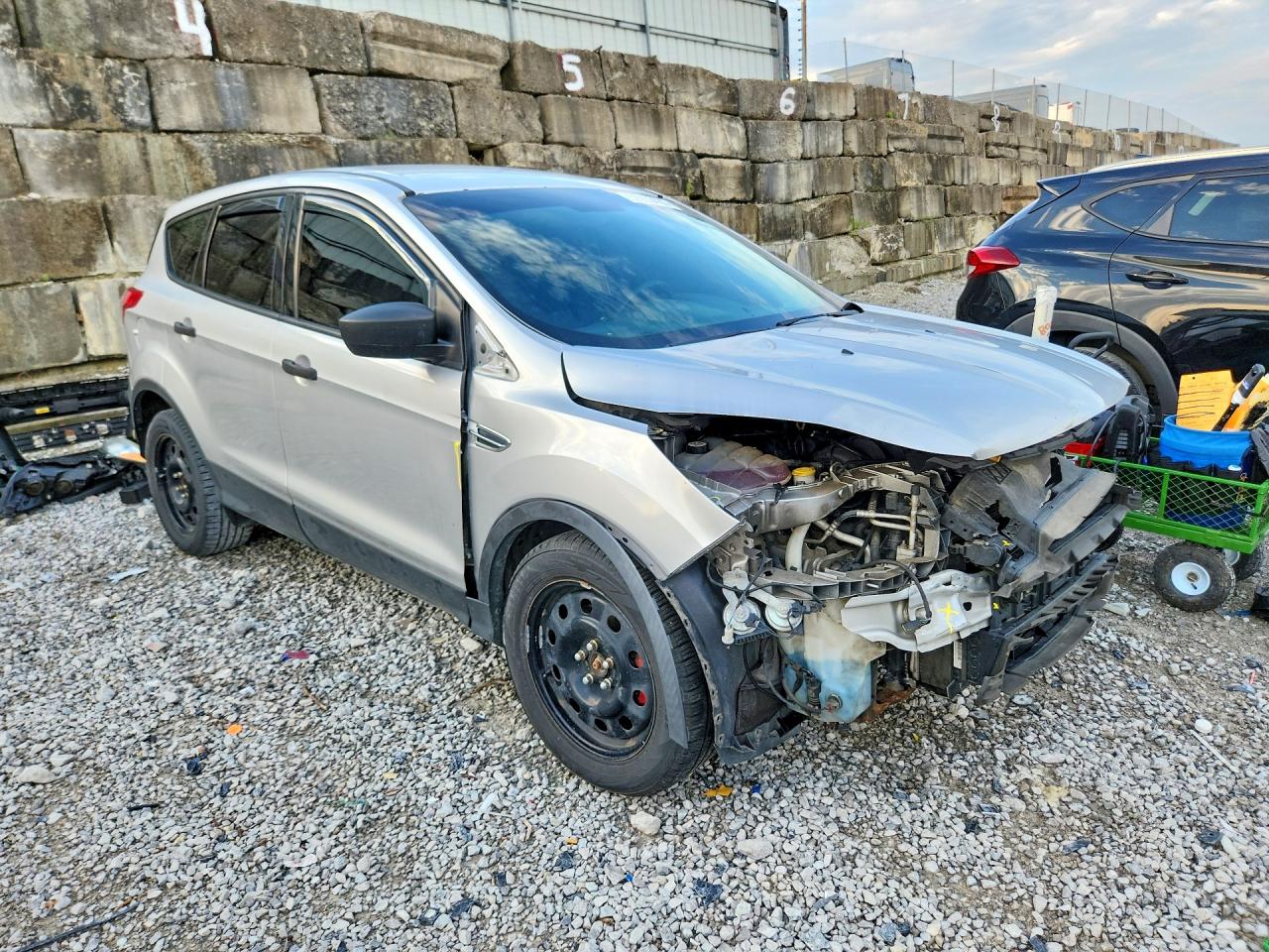 2016 Ford Escape S Silver vin: 1FMCU0F76GUB75034