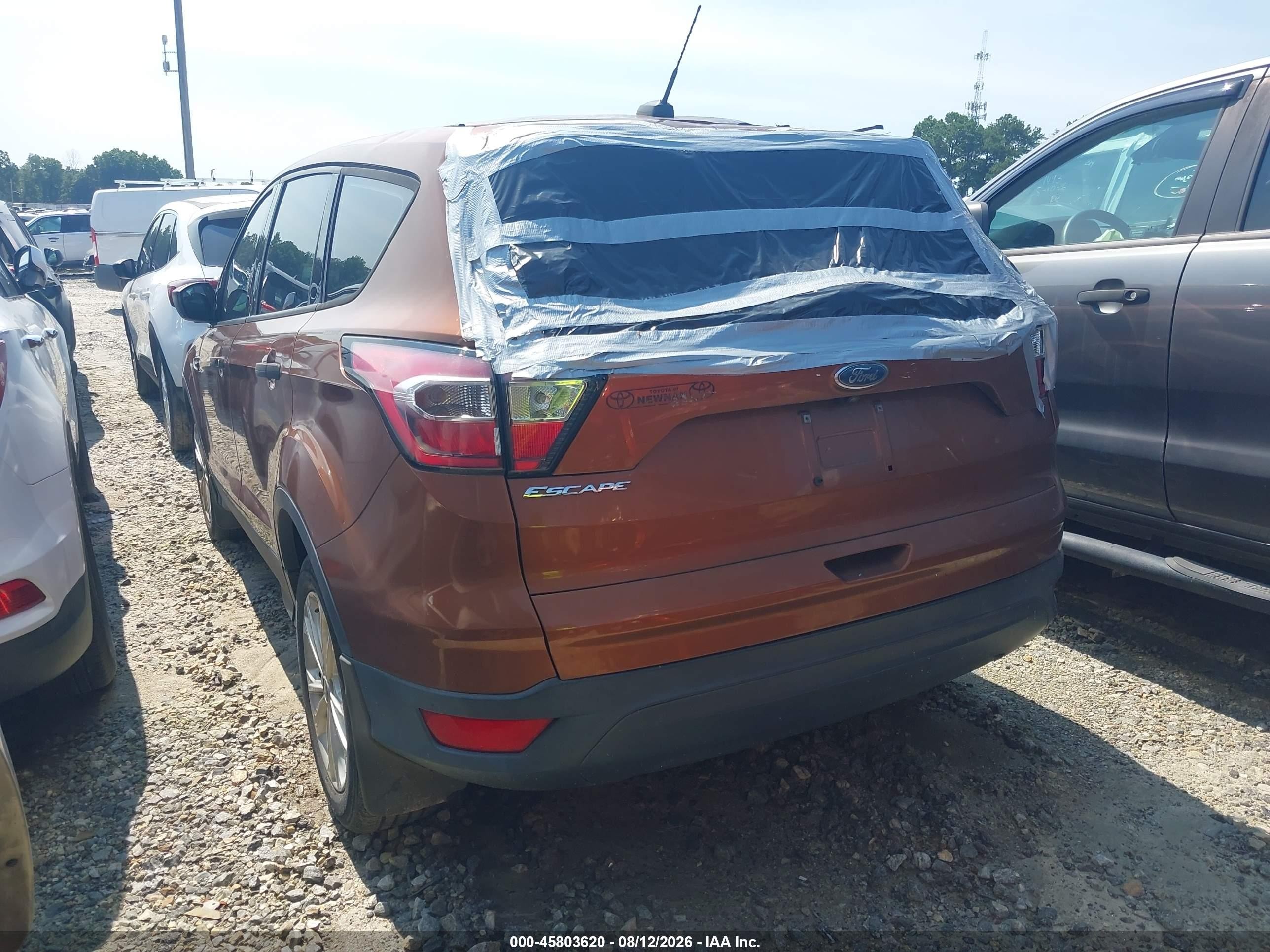 2017 Ford Escape S Orange vin: 1FMCU0F76HUD16136