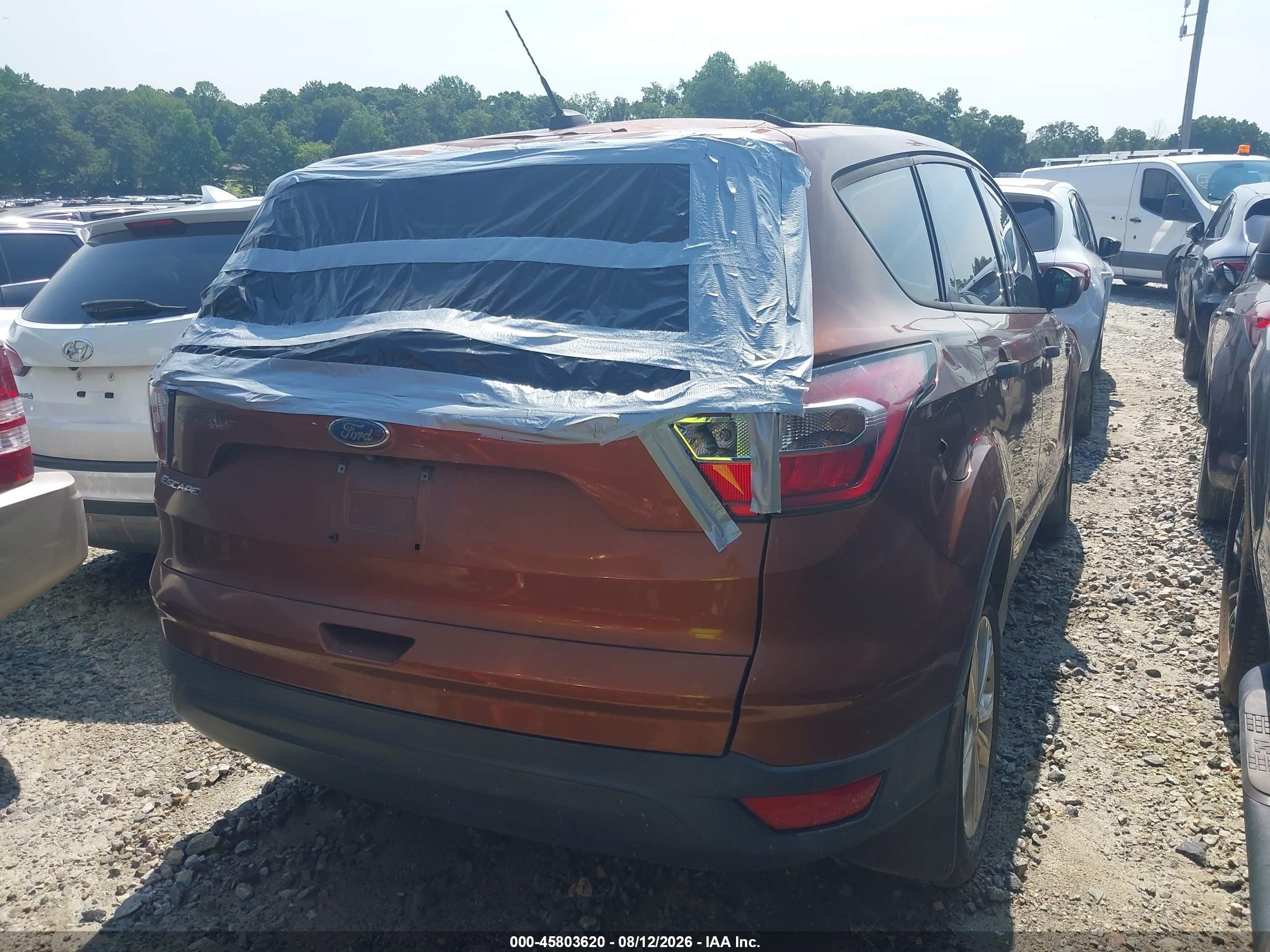 2017 Ford Escape S Orange vin: 1FMCU0F76HUD16136