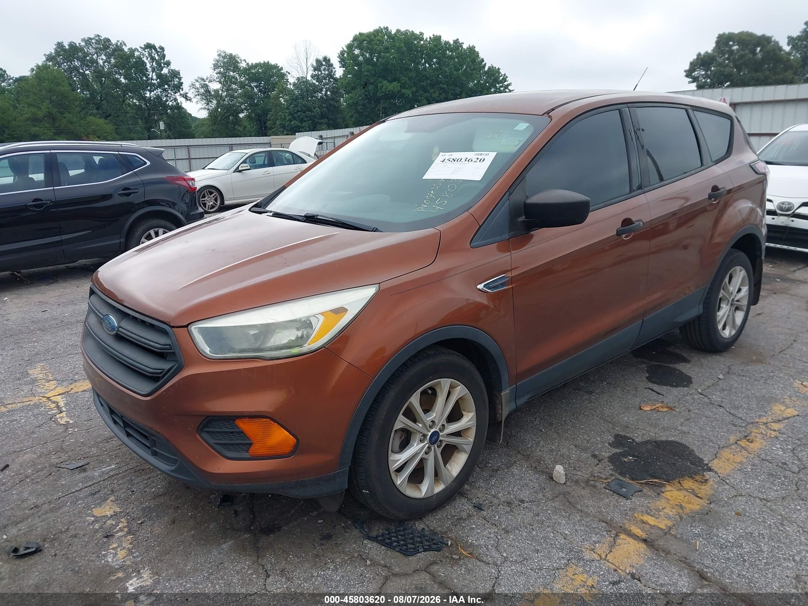 2017 Ford Escape S Orange vin: 1FMCU0F76HUD16136