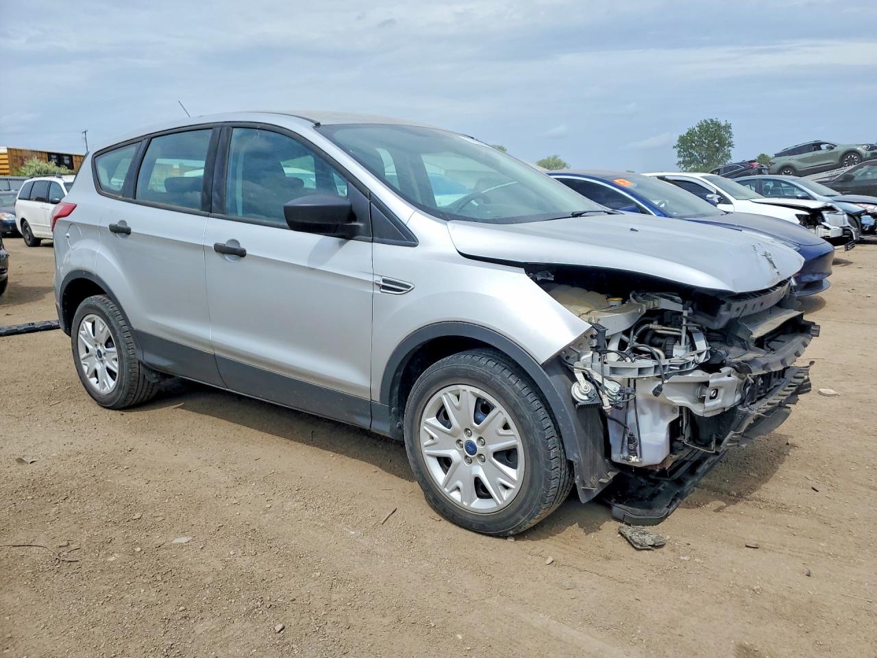 2013 Ford Escape S Silver vin: 1FMCU0F77DUA84897