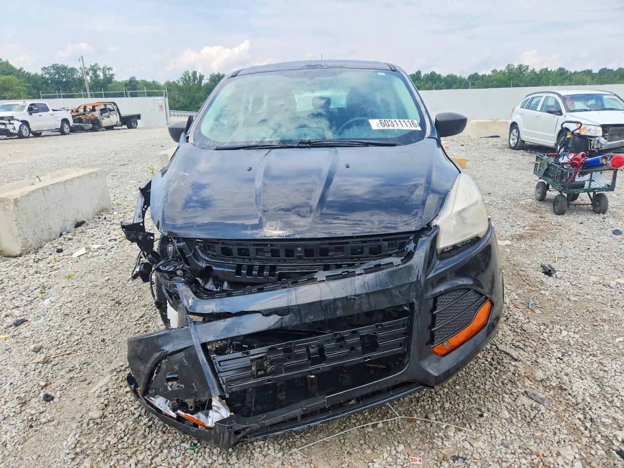 2013 Ford Escape S Black vin: 1FMCU0F77DUC23961