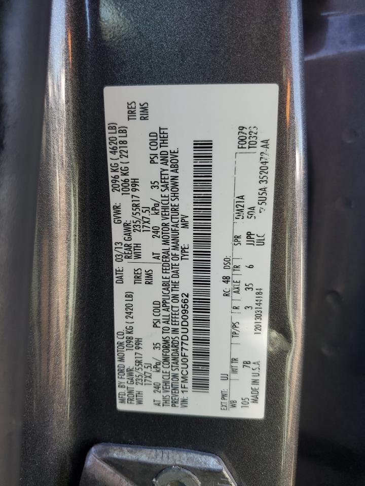 2013 Ford Escape S Gray vin: 1FMCU0F77DUD09562