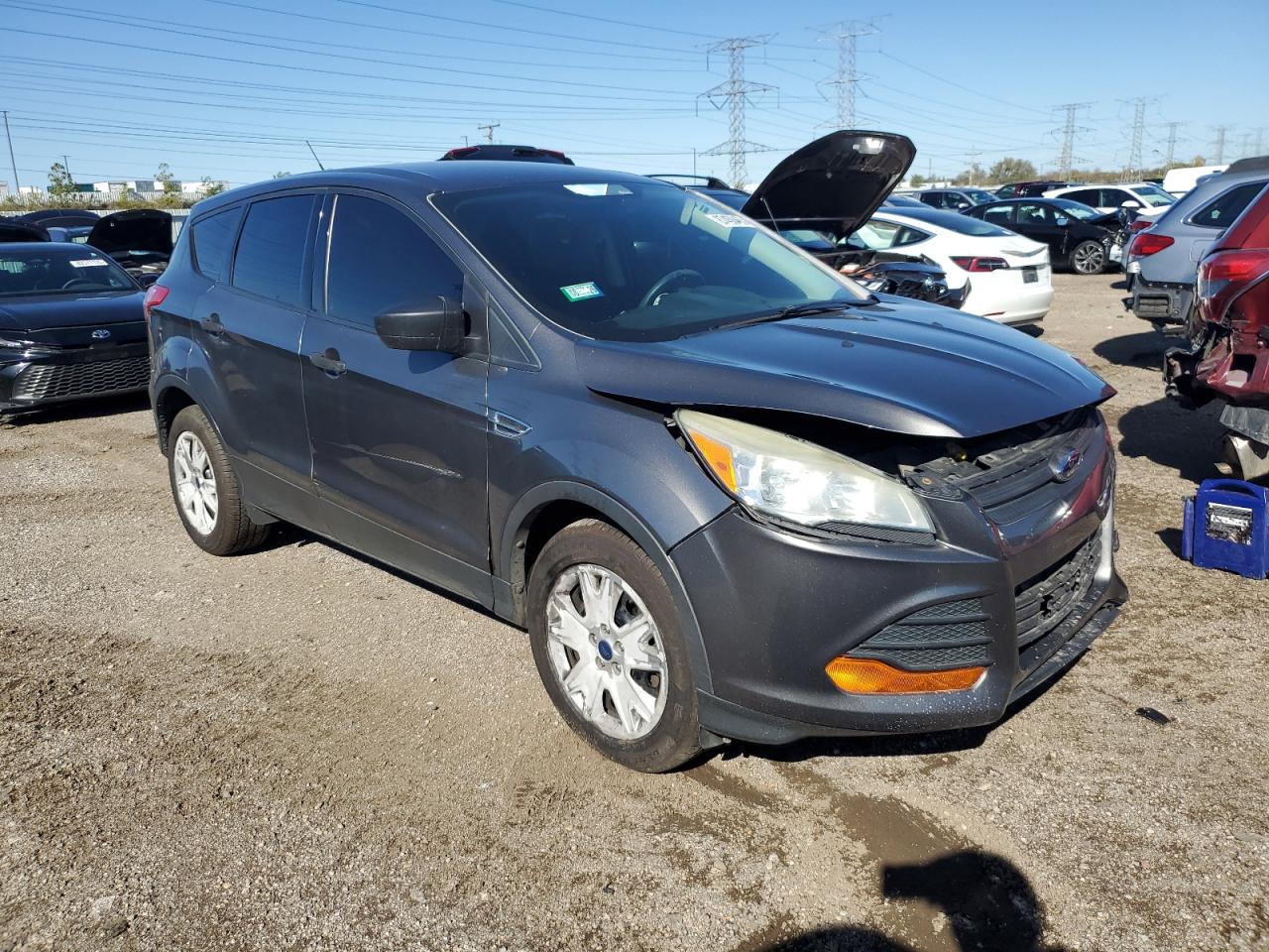2013 Ford Escape S Gray vin: 1FMCU0F77DUD09562