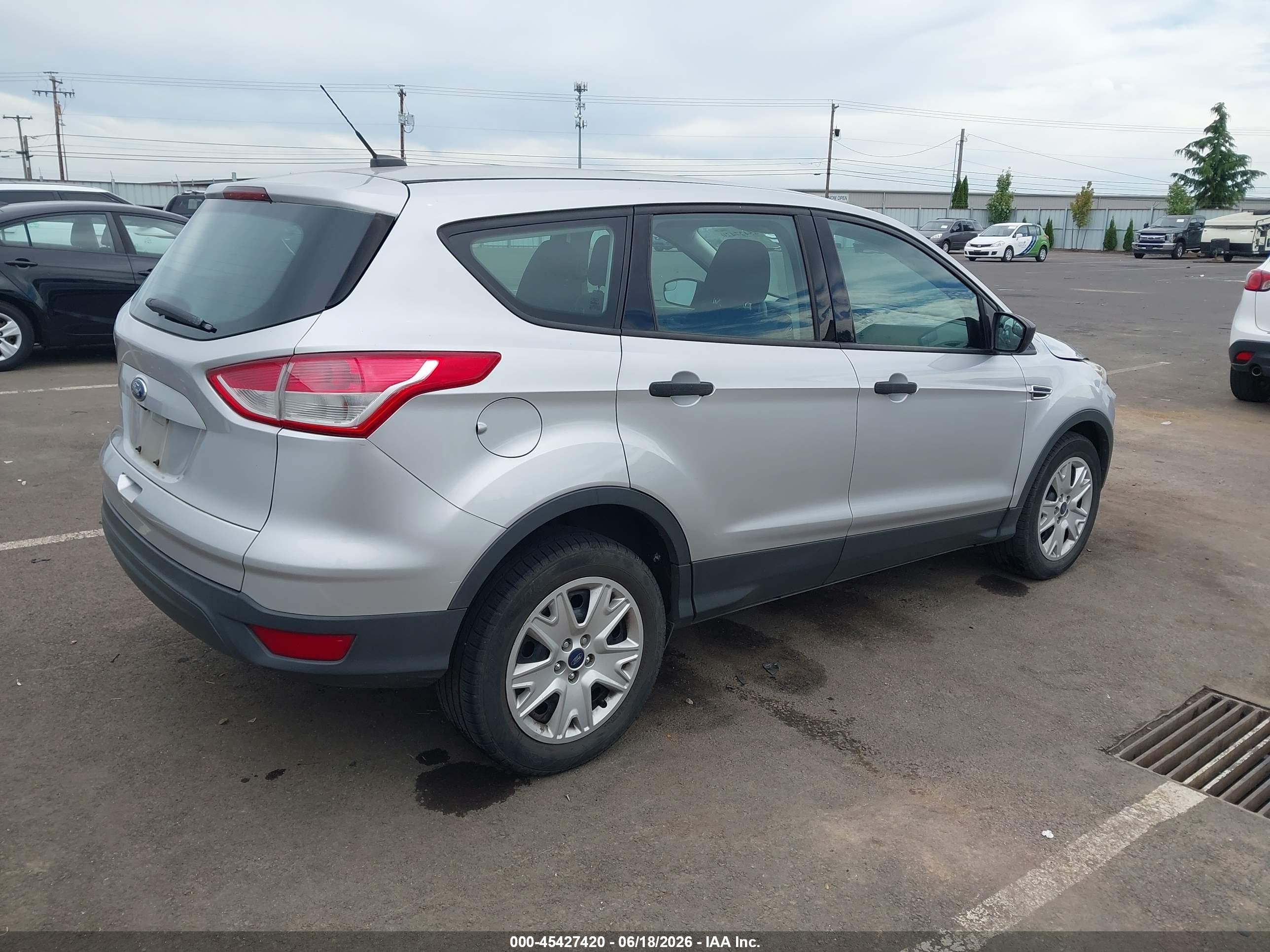 2014 Ford Escape S Silver vin: 1FMCU0F77EUB32674