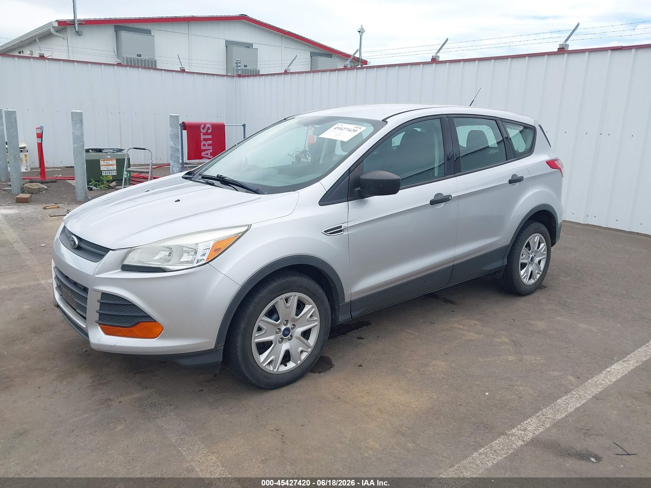 2014 Ford Escape S Silver vin: 1FMCU0F77EUB32674