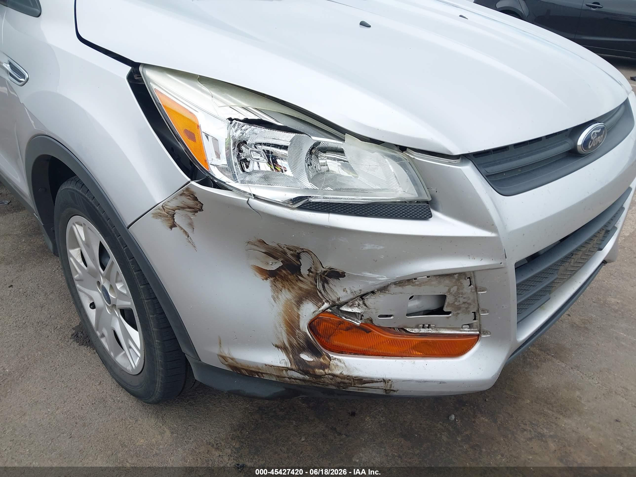 2014 Ford Escape S Silver vin: 1FMCU0F77EUB32674