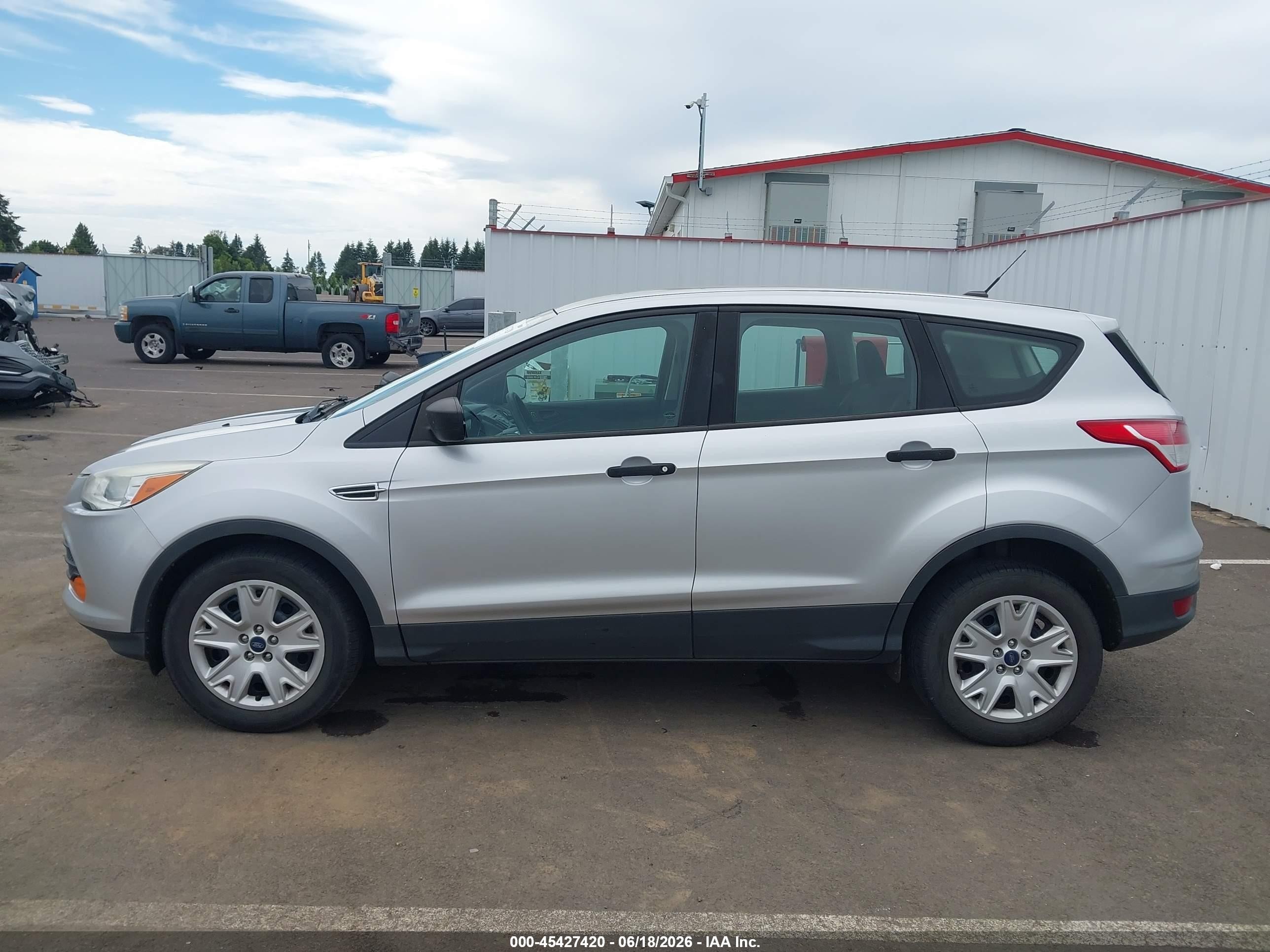 2014 Ford Escape S Silver vin: 1FMCU0F77EUB32674