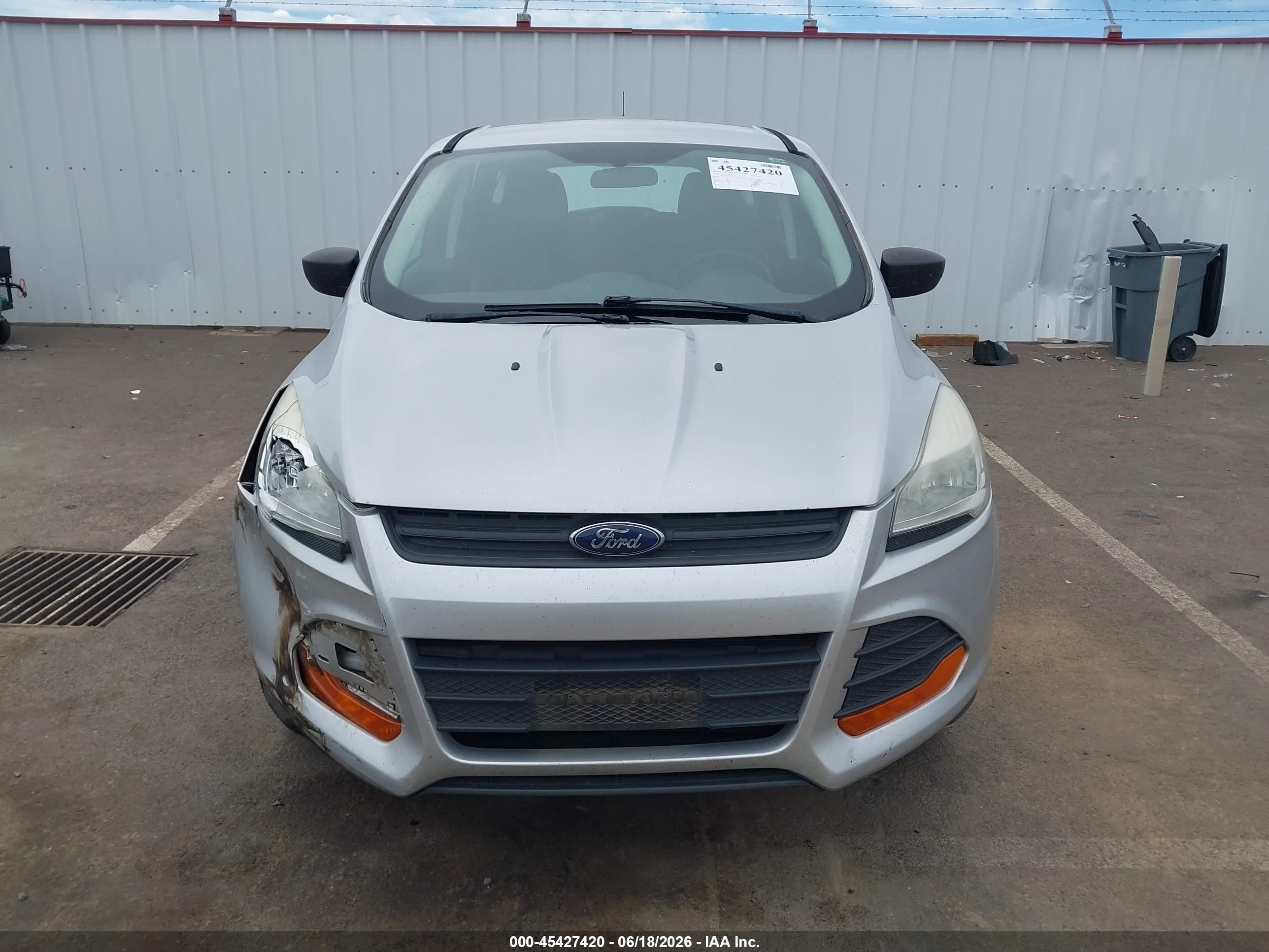 2014 Ford Escape S Silver vin: 1FMCU0F77EUB32674