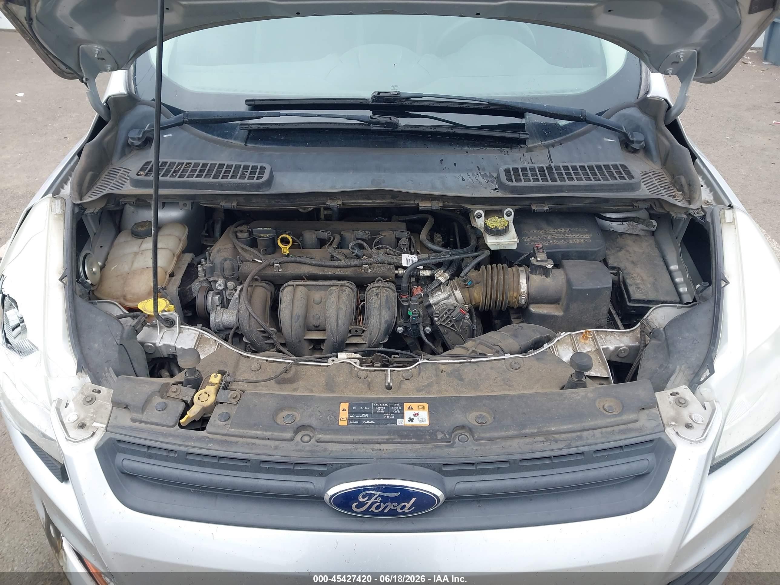 2014 Ford Escape S Silver vin: 1FMCU0F77EUB32674