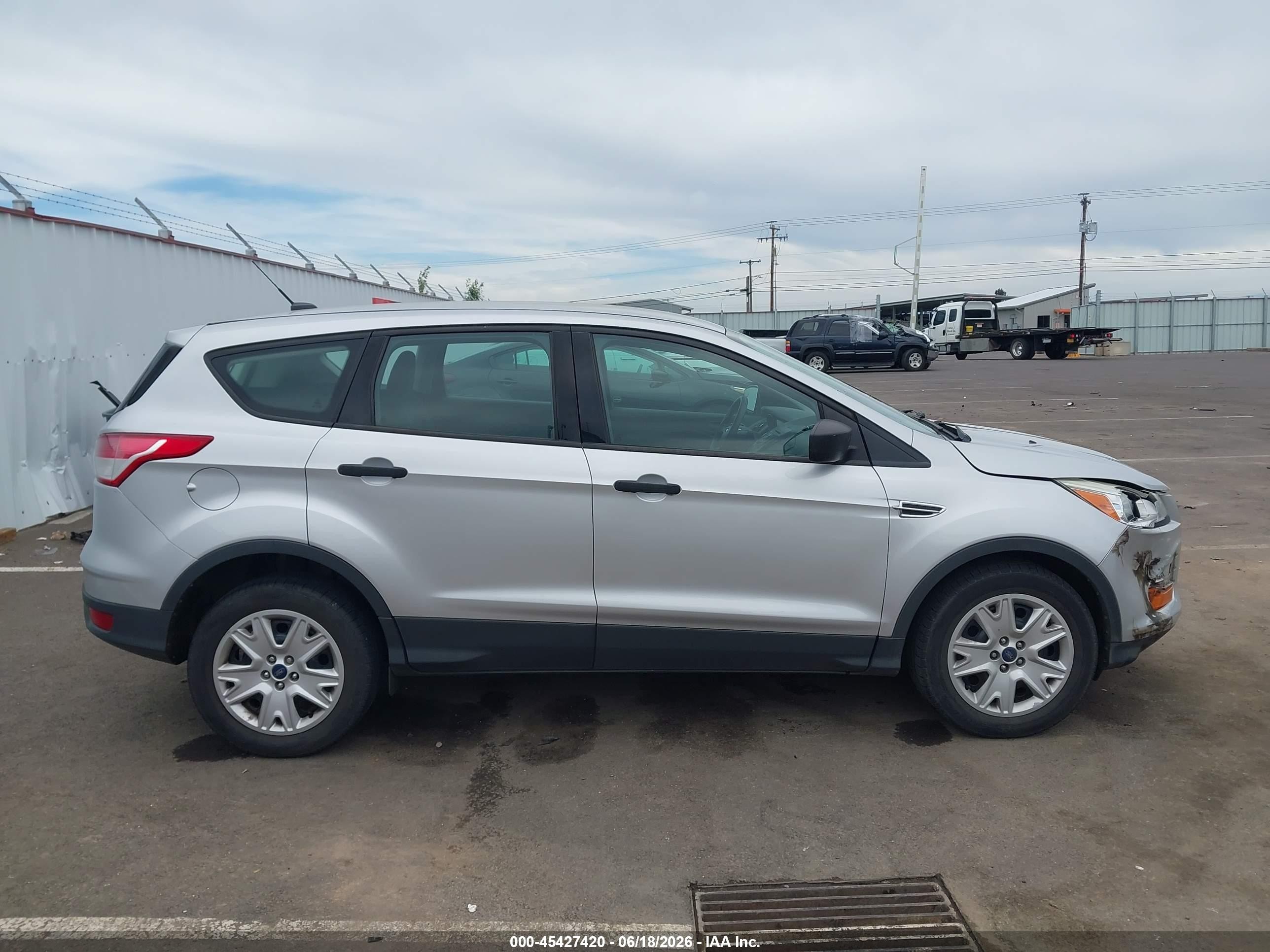 2014 Ford Escape S Silver vin: 1FMCU0F77EUB32674