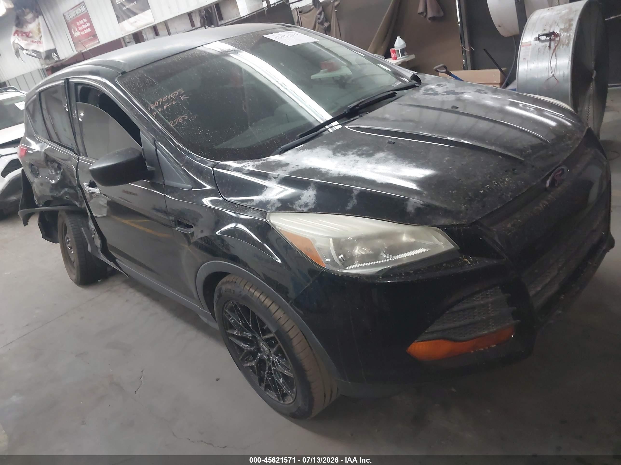 2014 Ford Escape S Black vin: 1FMCU0F77EUB72785