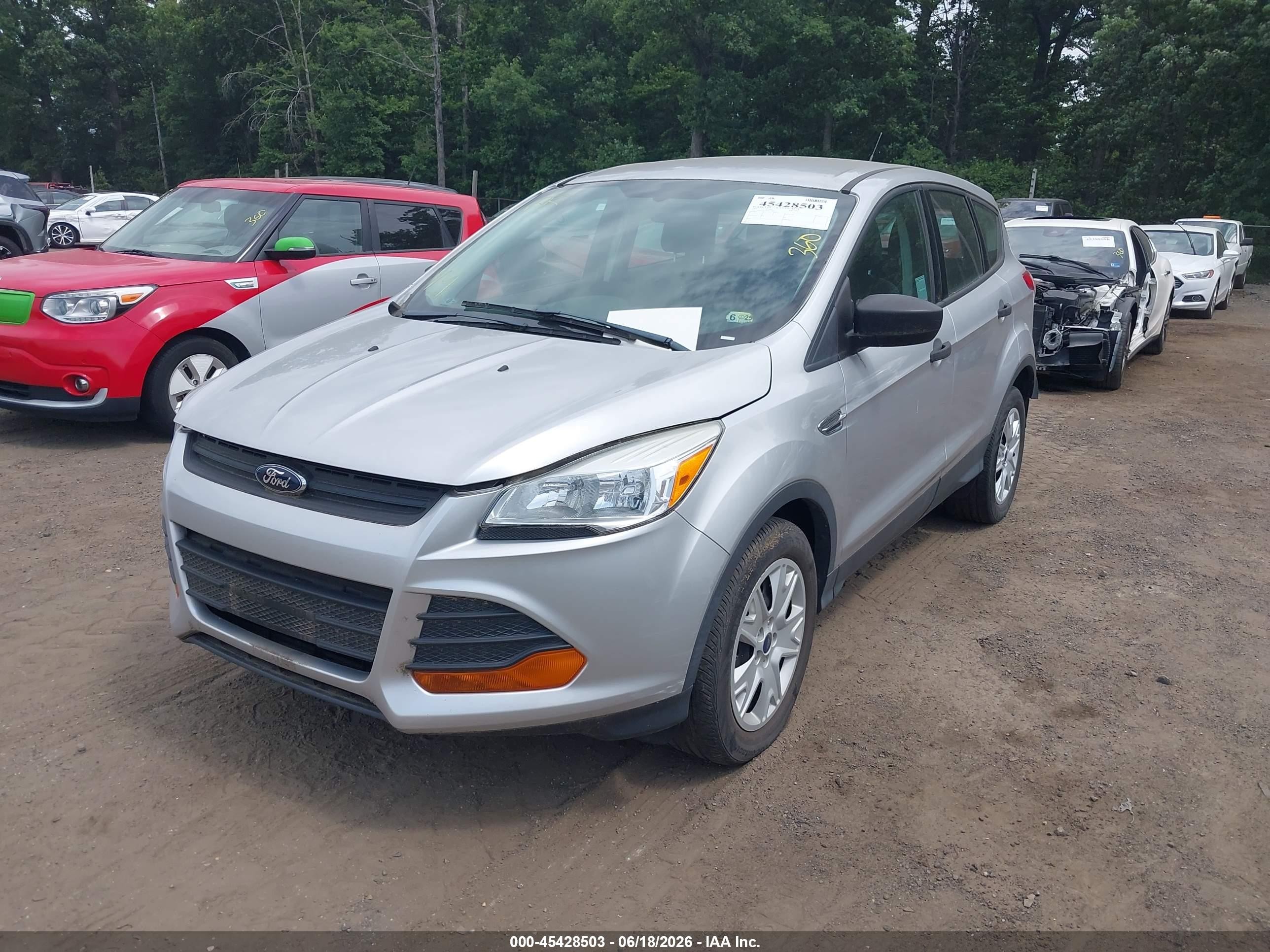 2014 Ford Escape S Silver vin: 1FMCU0F77EUC37585