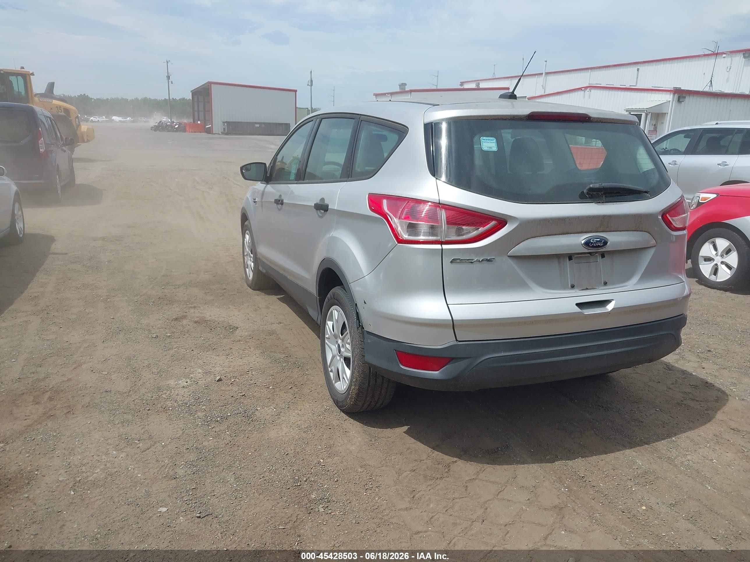 2014 Ford Escape S Silver vin: 1FMCU0F77EUC37585