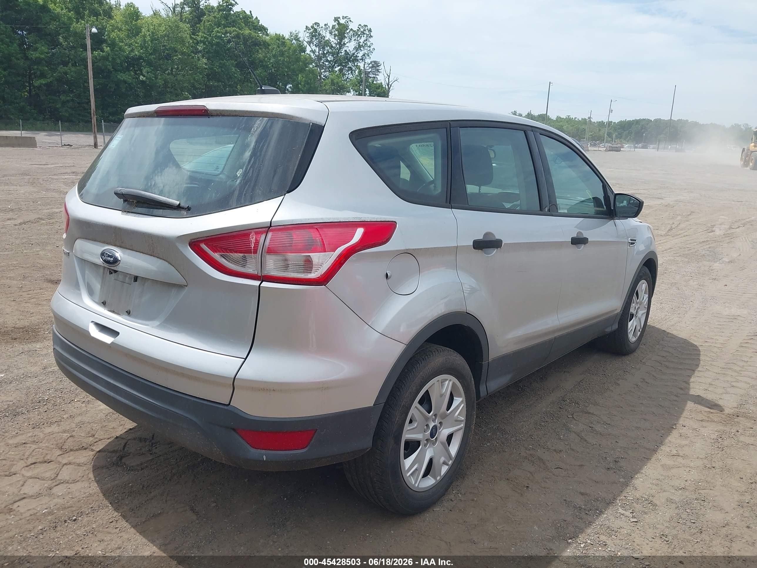 2014 Ford Escape S Silver vin: 1FMCU0F77EUC37585