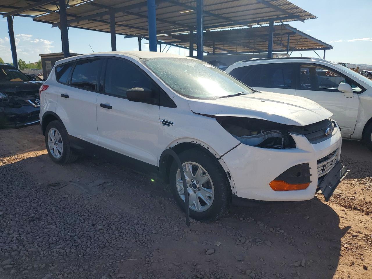 2014 Ford Escape S White vin: 1FMCU0F77EUC76855