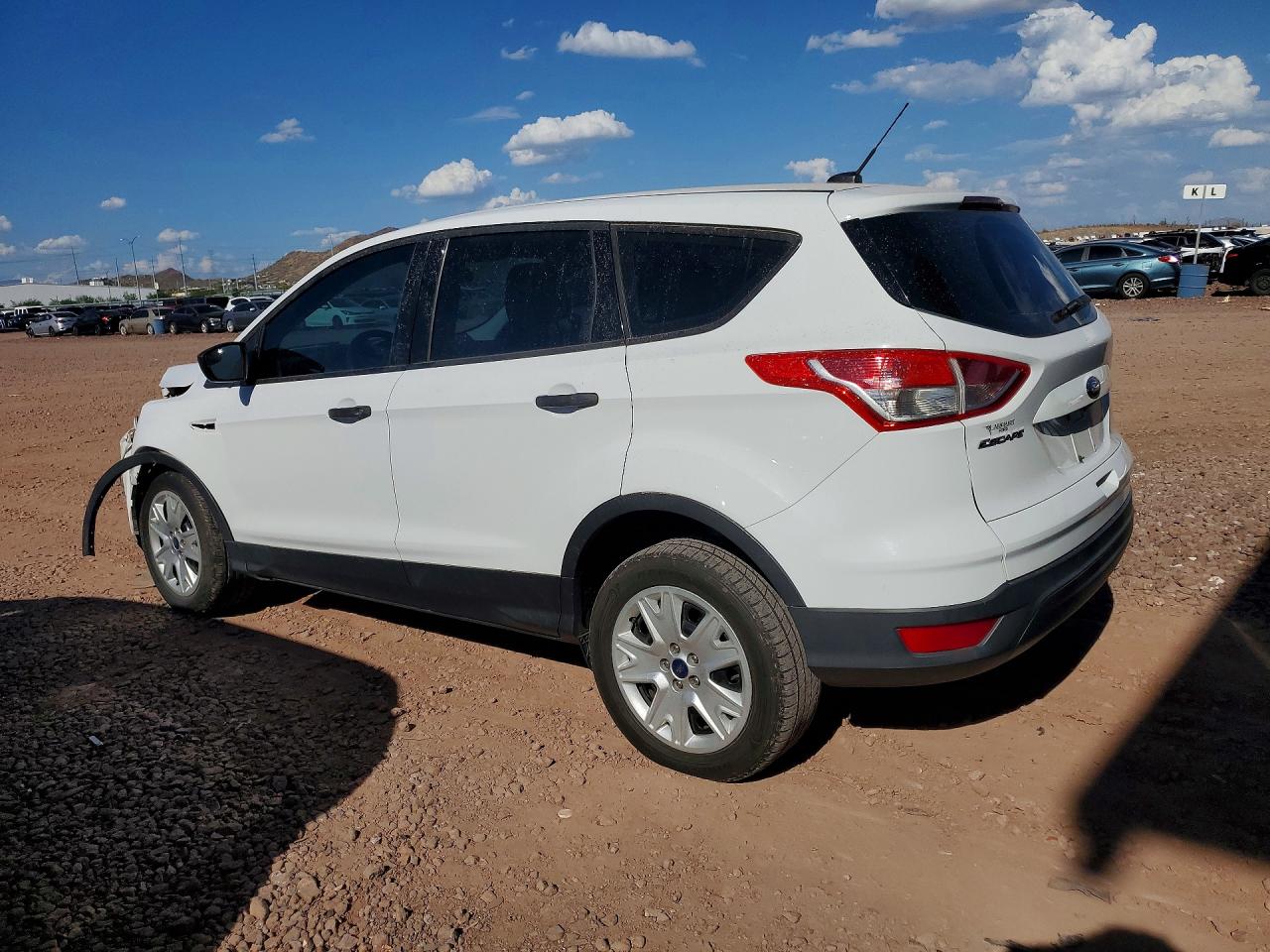 2014 Ford Escape S White vin: 1FMCU0F77EUC76855