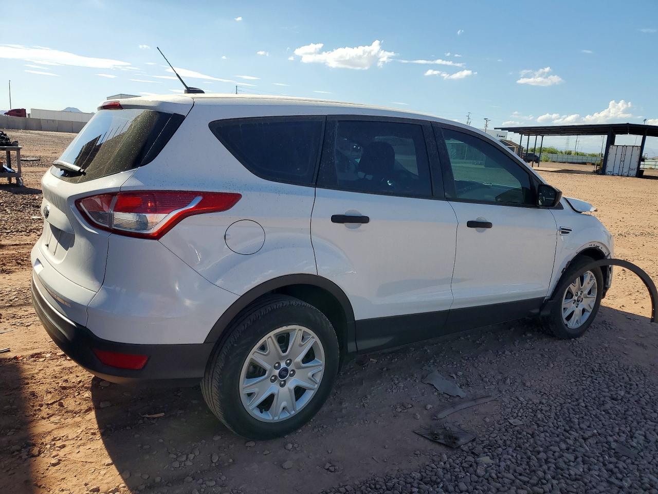2014 Ford Escape S White vin: 1FMCU0F77EUC76855