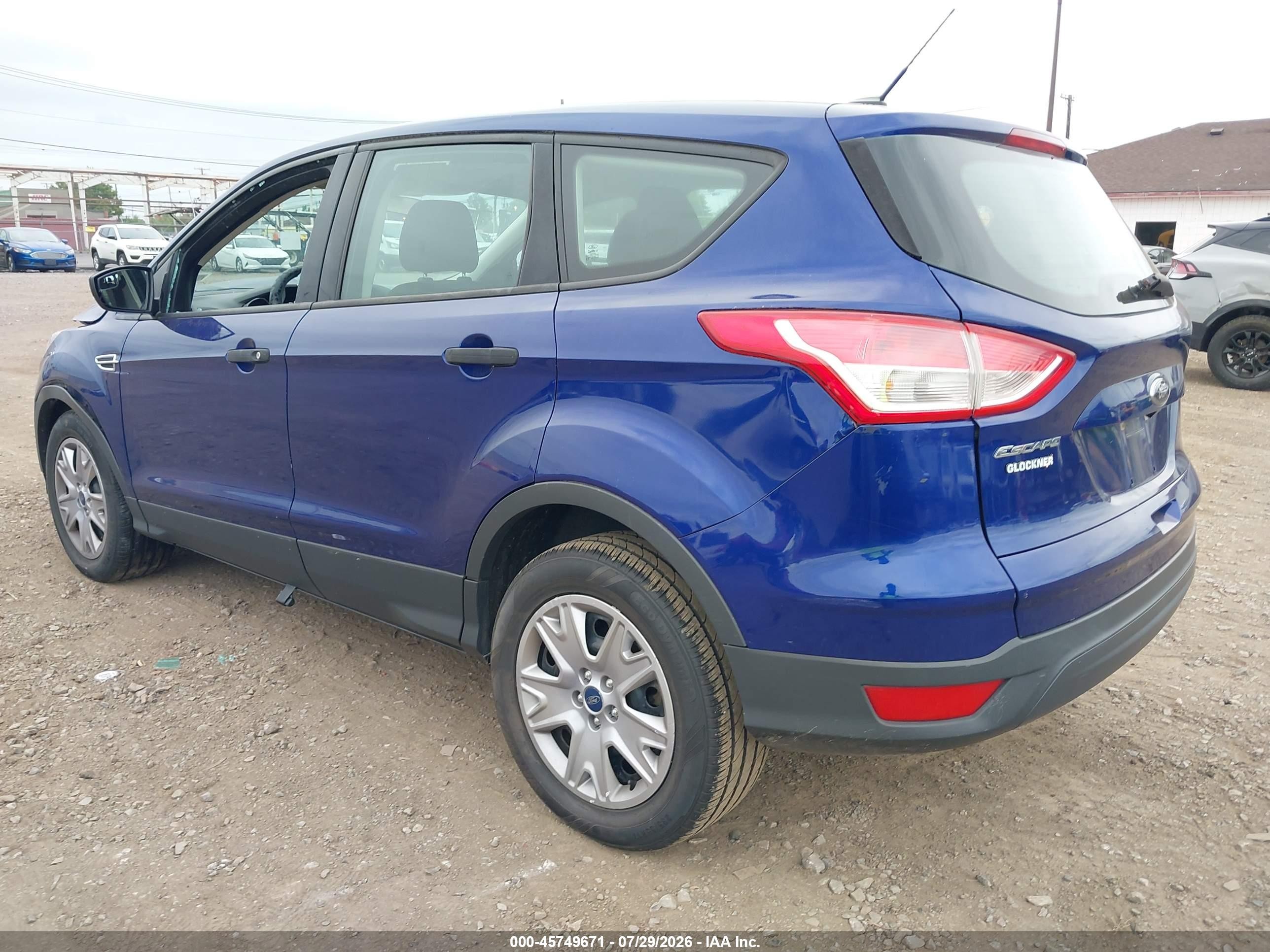 2014 Ford Escape S Blue vin: 1FMCU0F77EUD49772
