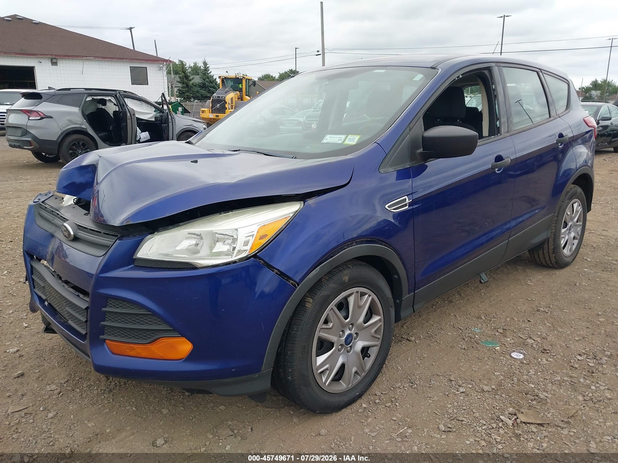 2014 Ford Escape S Blue vin: 1FMCU0F77EUD49772